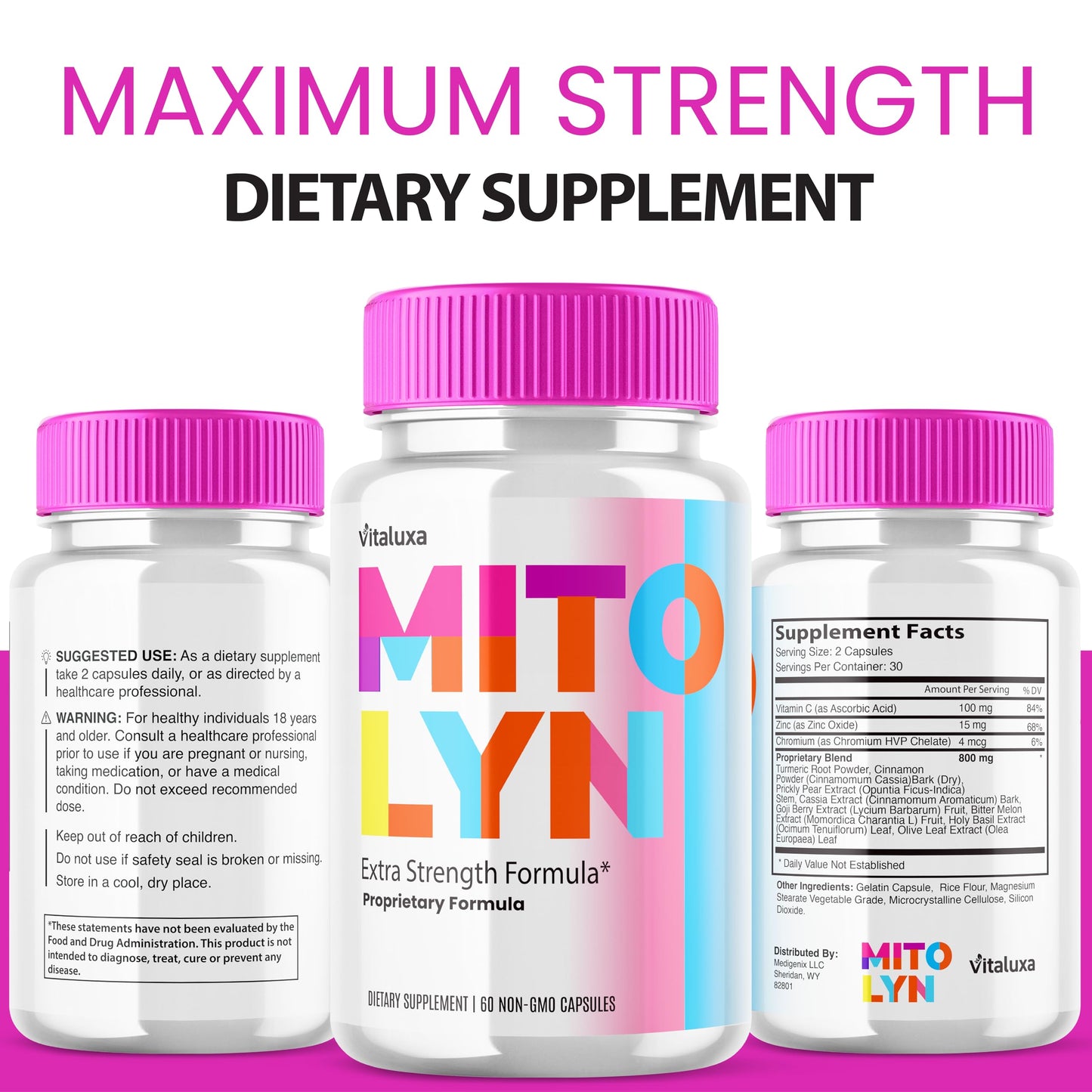 Vitaluxa Mitolyn Weight Loss Pills 60 Capsules