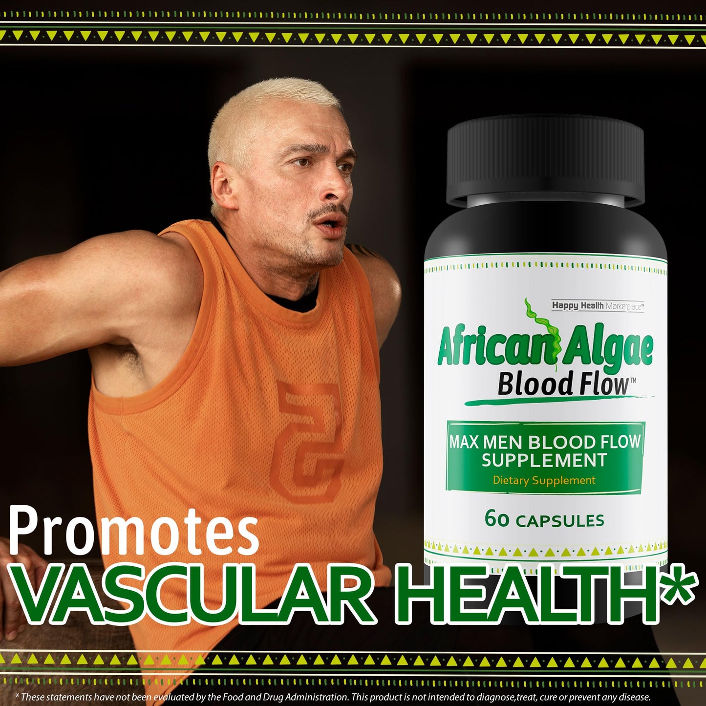 Happy Health Marketplace African Algae Blood Flow Capsule, 60 Count
