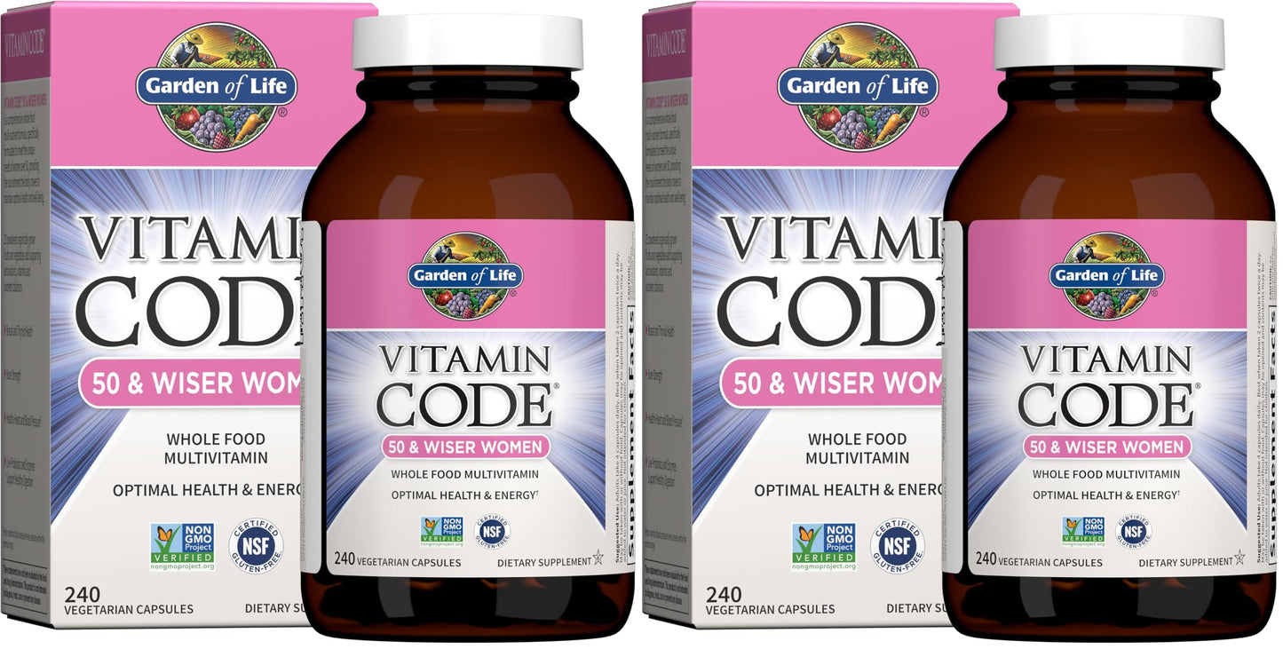Garden of Life Vitamin Code Multivitamin for Women 50 & Over Capsule 480 Count