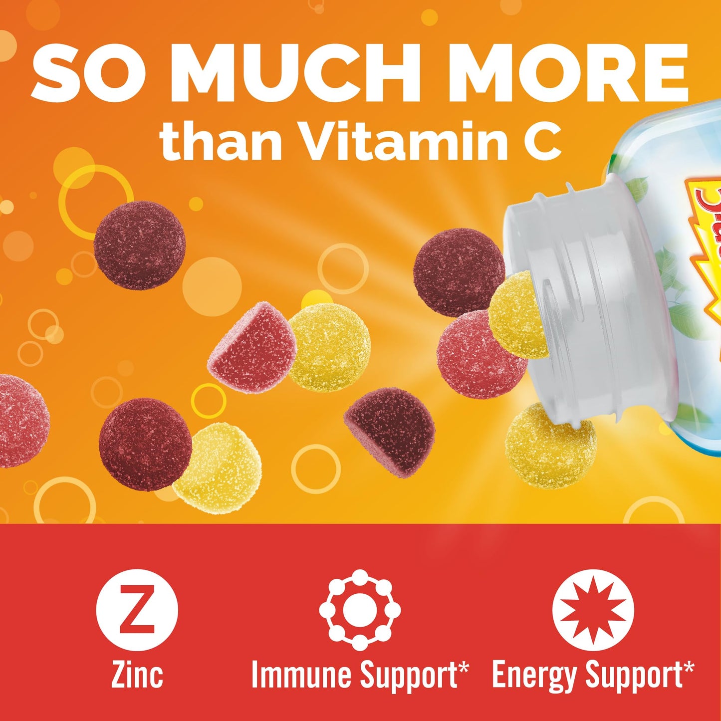 Emergen-C 750mg Vitamin C Gummies for Adults, 45 Count
