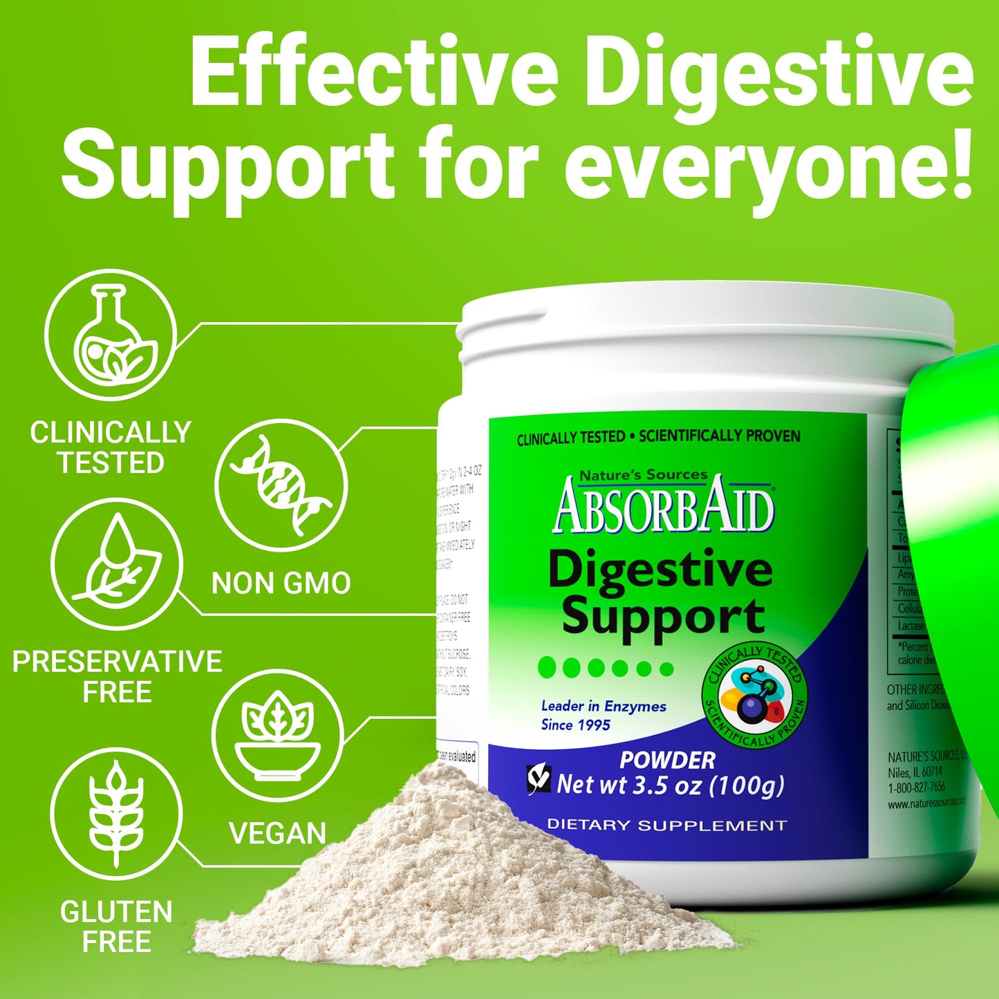 AbsorbAid Digestive Support Powder, 3.5 Ounce