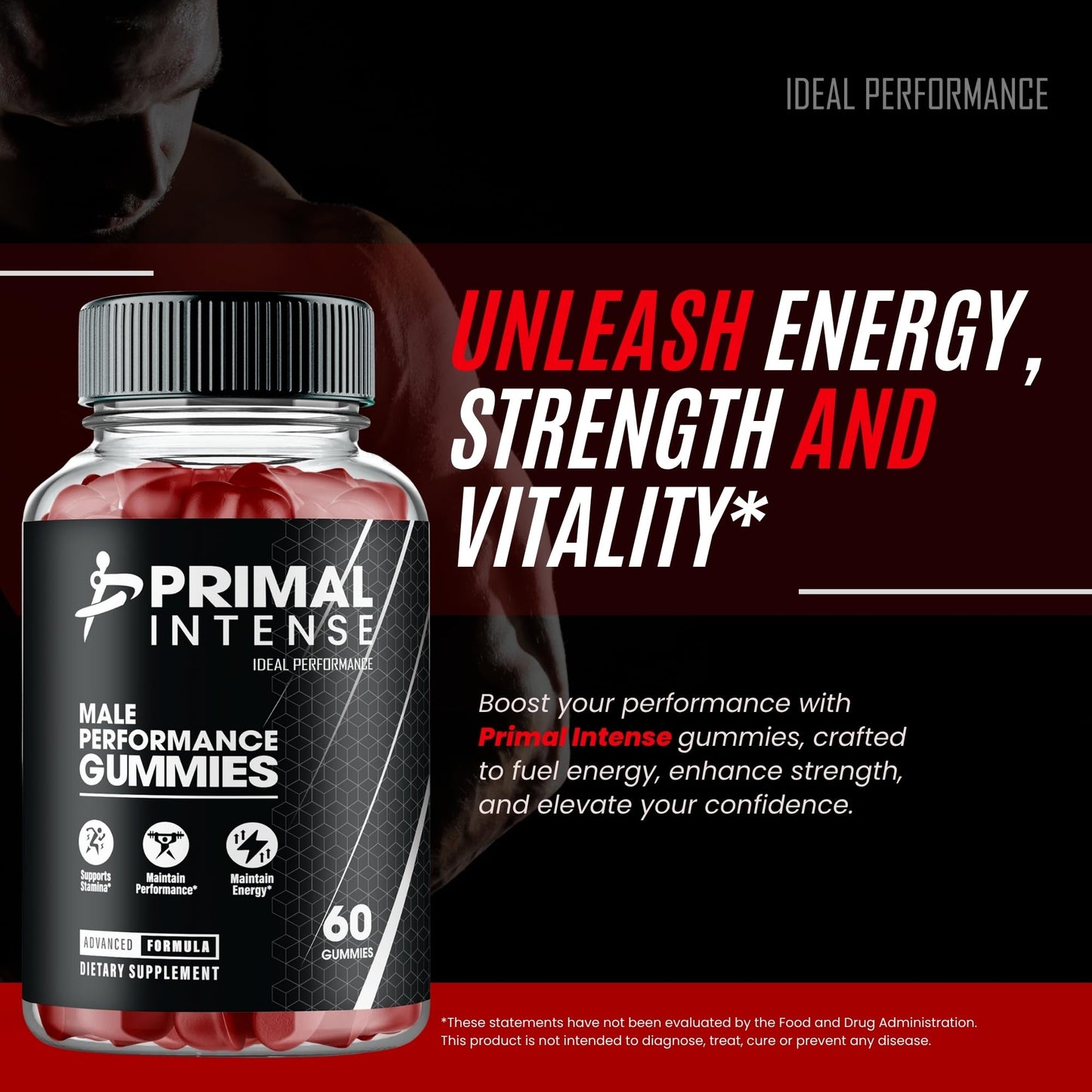 IDEAL PERFORMANCE Primal Intense Gummies 120 Count