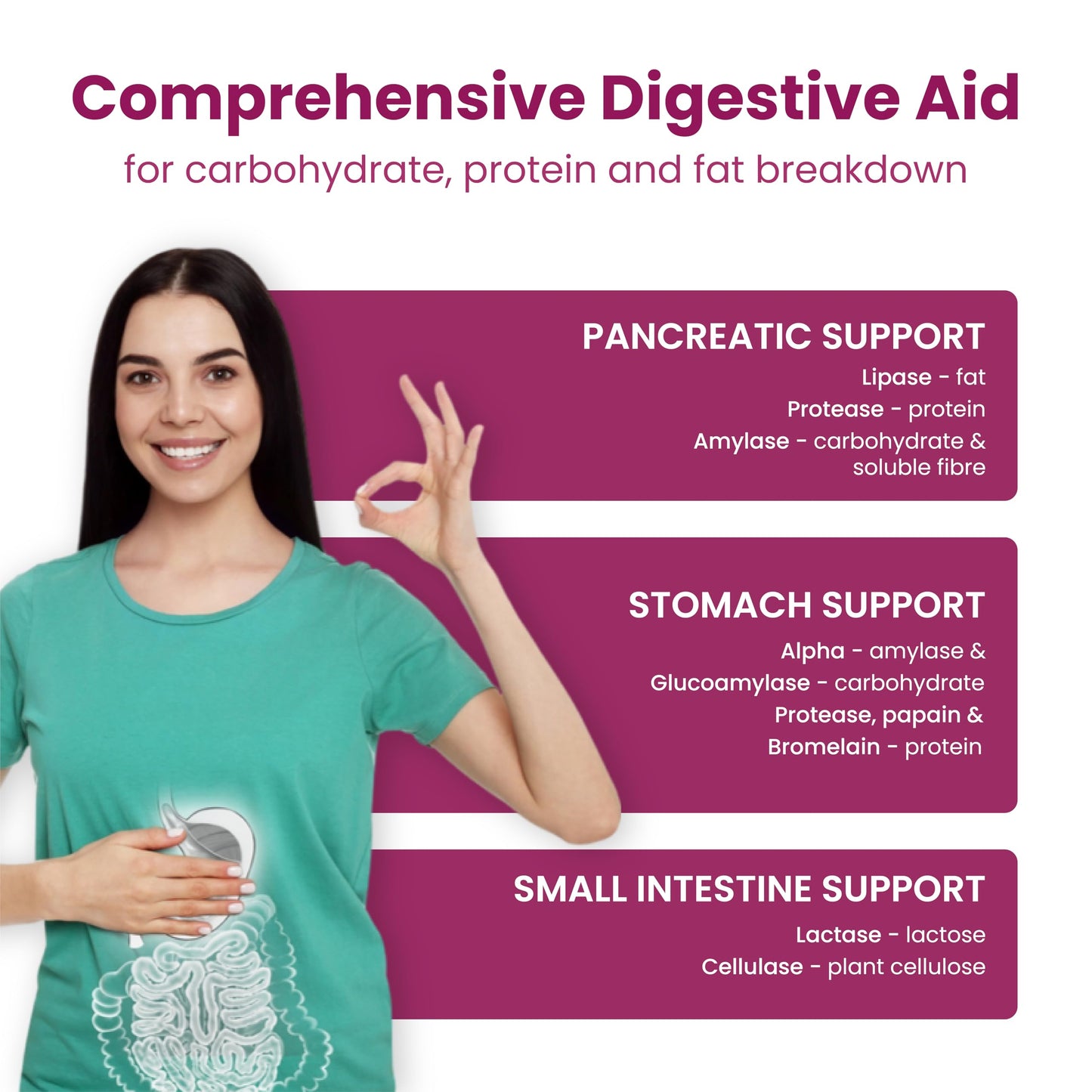 Ved Digestive Enzymes, Comprehensive Food Intolerance Complex Capsules 90 Count