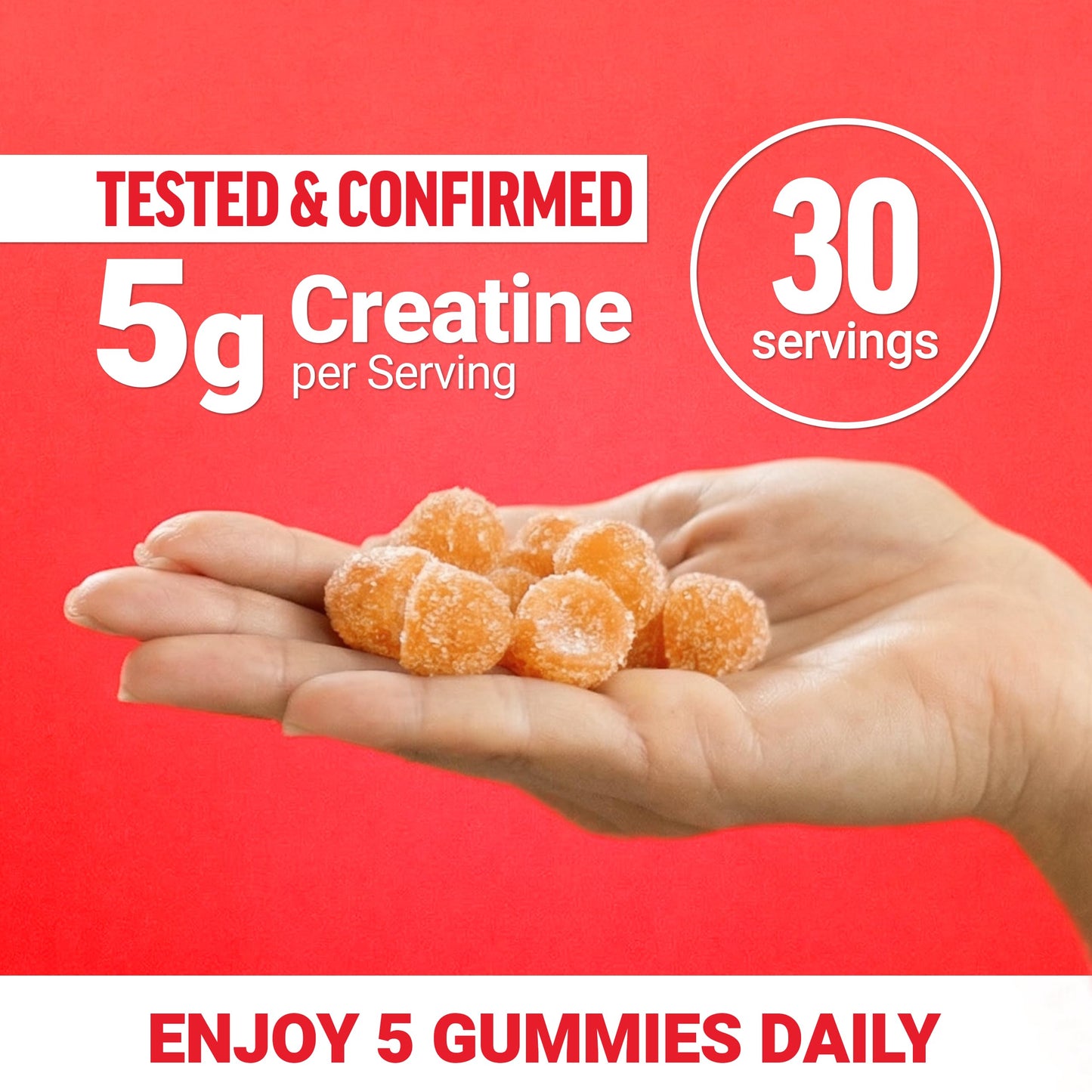 Force Factor Creatine Monohydrate Gummies, 150 Gummies