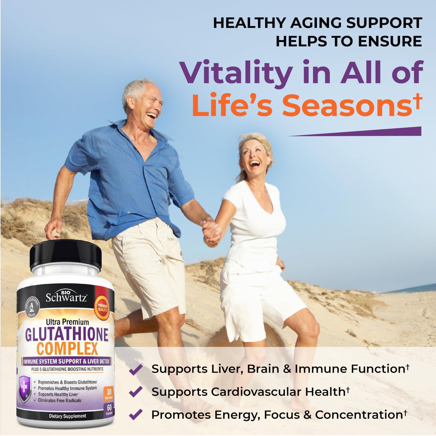 BioSchwartz Glutathione Supplement 500mg 60 Capsules
