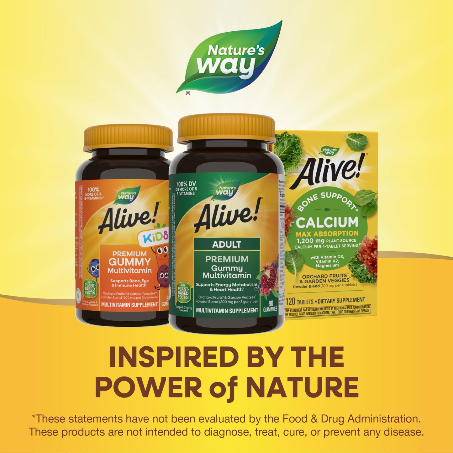 Nature's Way Alive! Adult Premium Multivitamin Gummy, 90 Gummies