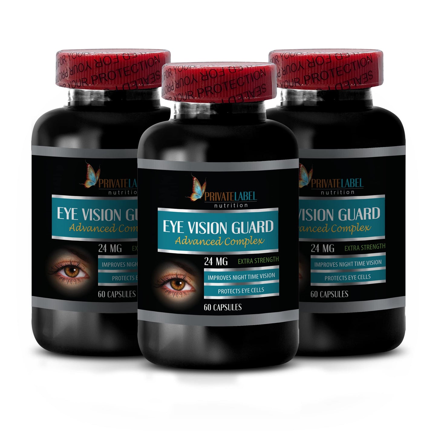 PRIVATE LABEL LLC Vision Plus Eye Vitamin Eye Vision Guard 24 mg Advanced Complex with Bilberry, Lutein & Zeaxanthin, Eye Health, 180 Capsules