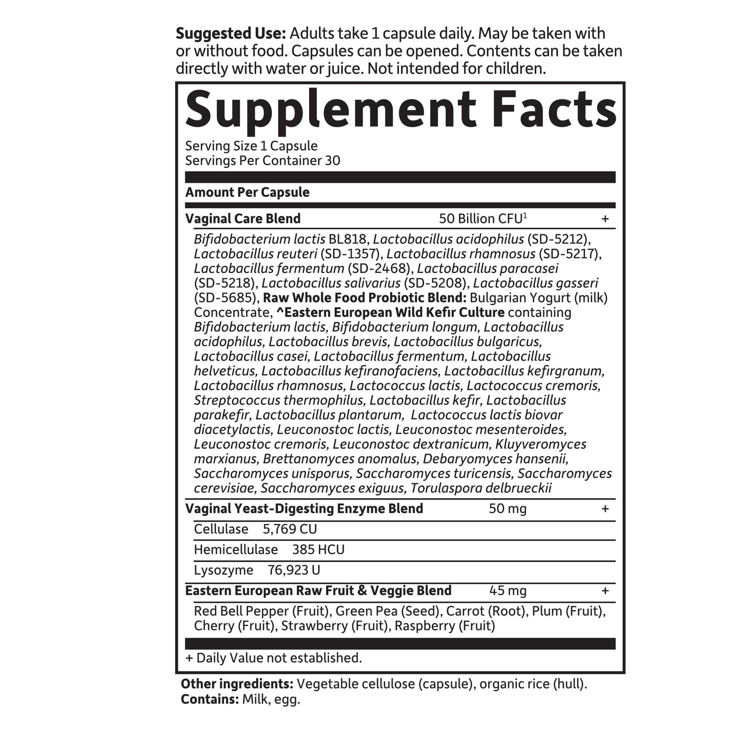 Garden of Life Raw Probiotics Vaginal Care Capsules 30 Count