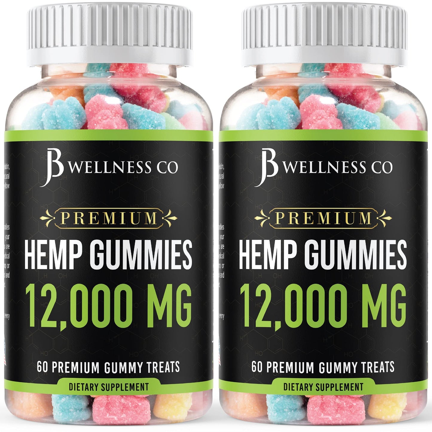 JB Wellness Co Hemp Gummies Premium 12,000 Gummies, 120 Count