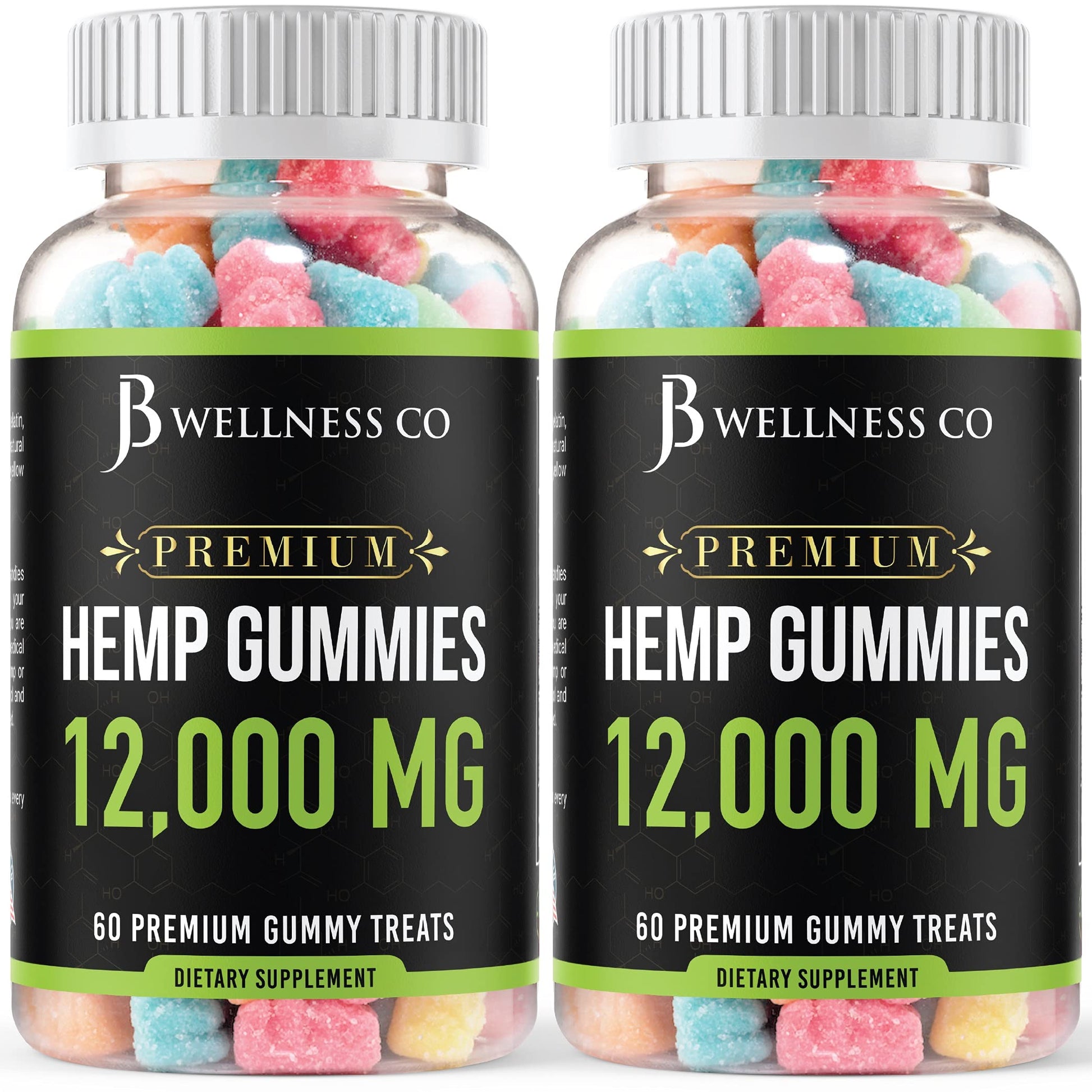 JB Wellness Co Hemp Gummies Premium 12,000 Gummies, 120 Count