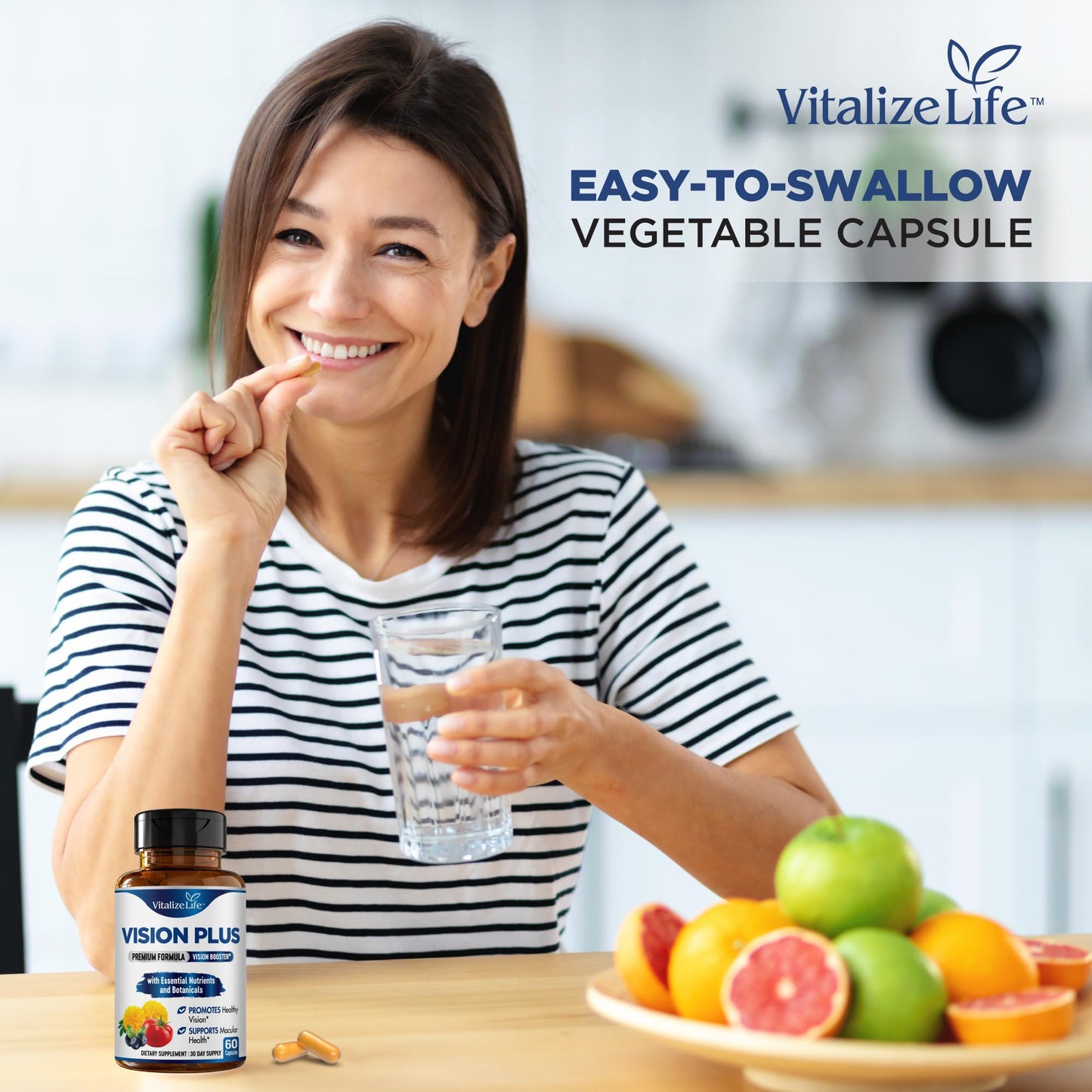 Vitalize Life Vision Plus Complete Eye Supplements, 60 Capsules