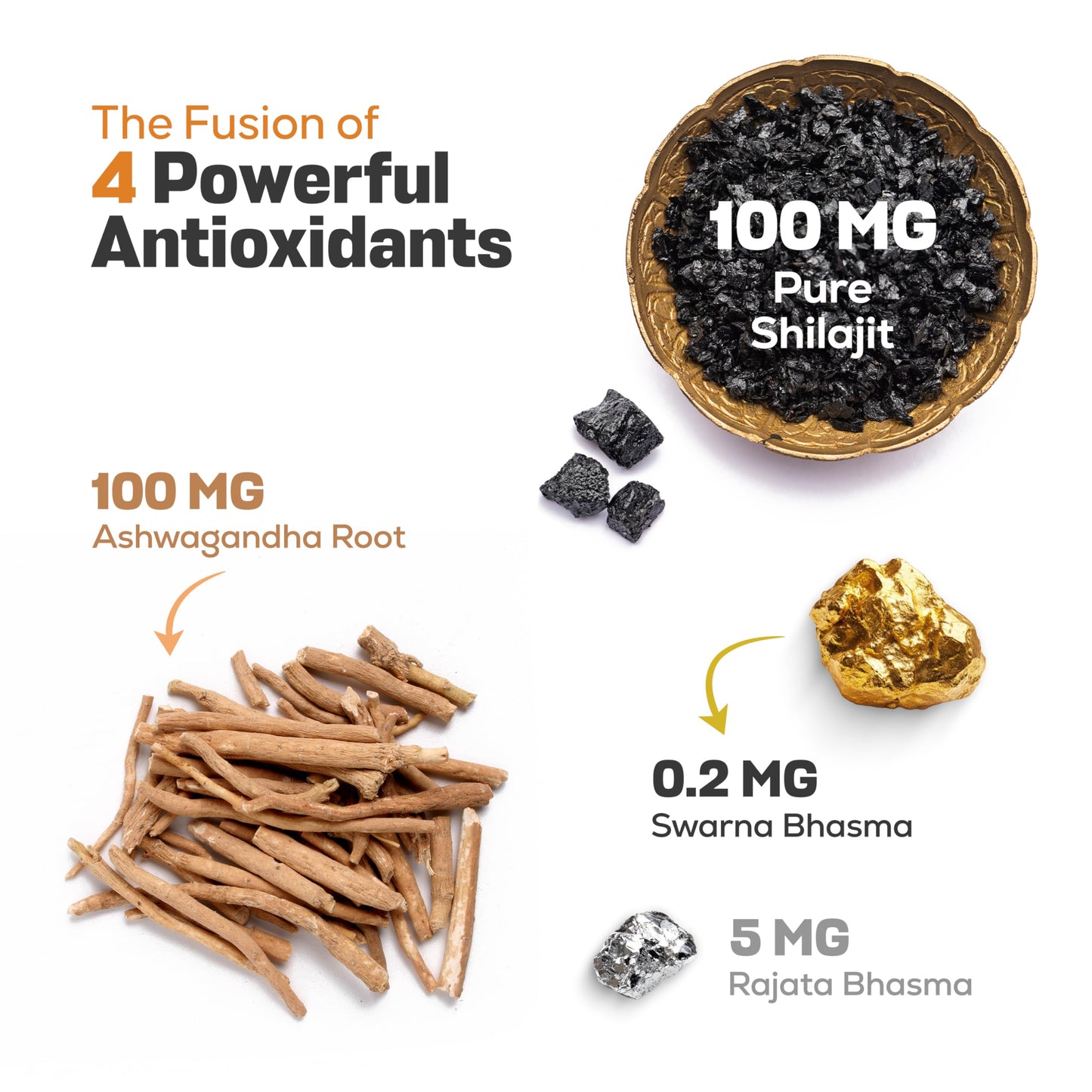 Pureved Himalayan Shilajit Gold 60 Veg Capsules