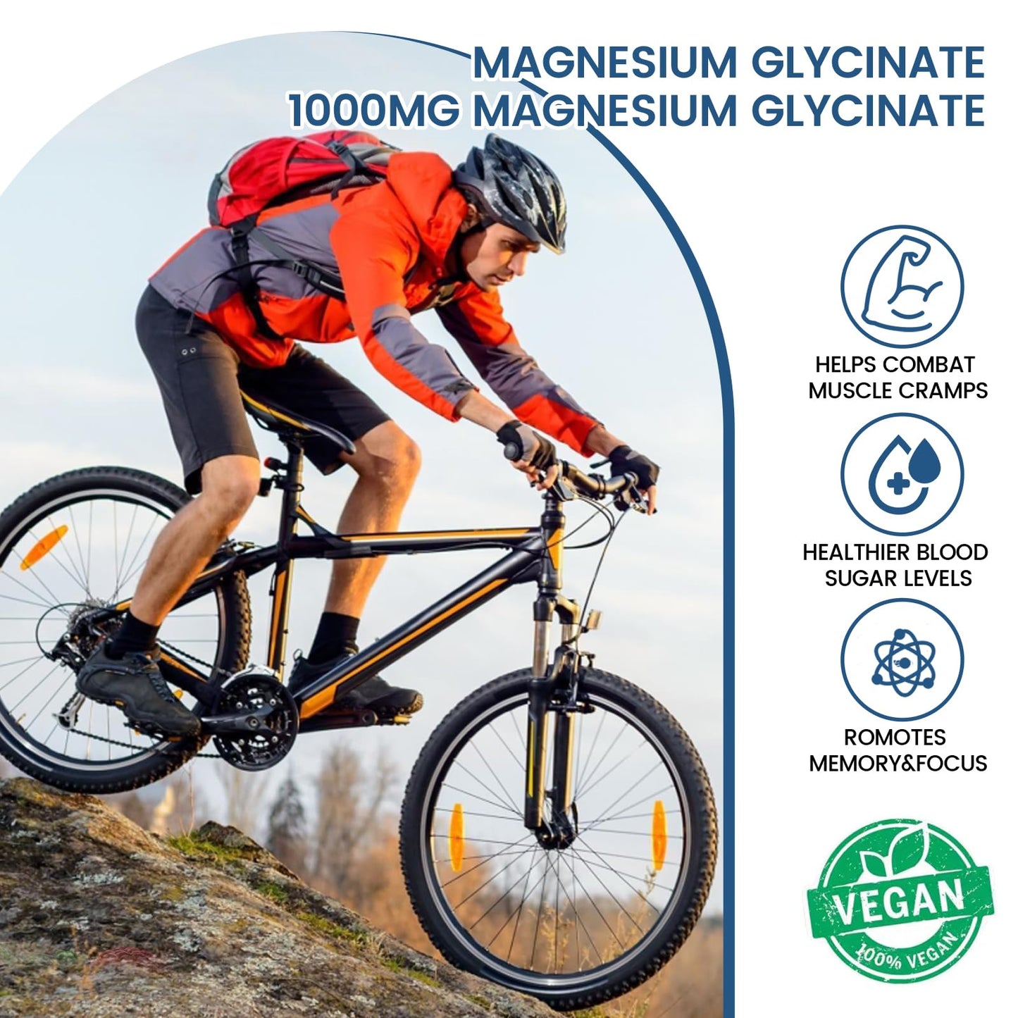 maxmedix Magnesium Glycinate Gummies 1000mg, 90 Count, Blueberry