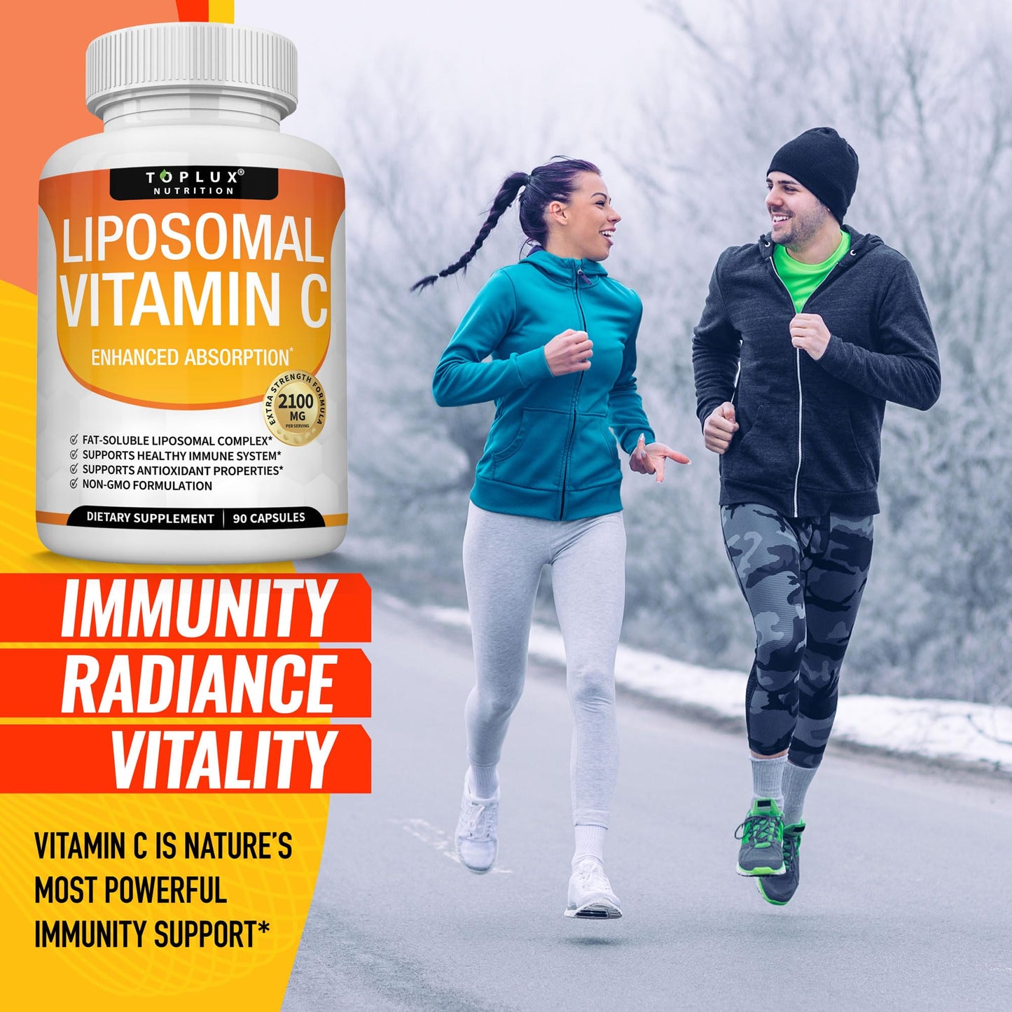 Toplux Liposomal Vitamin C 2100mg High Absorption Capsule, 180 Capsules