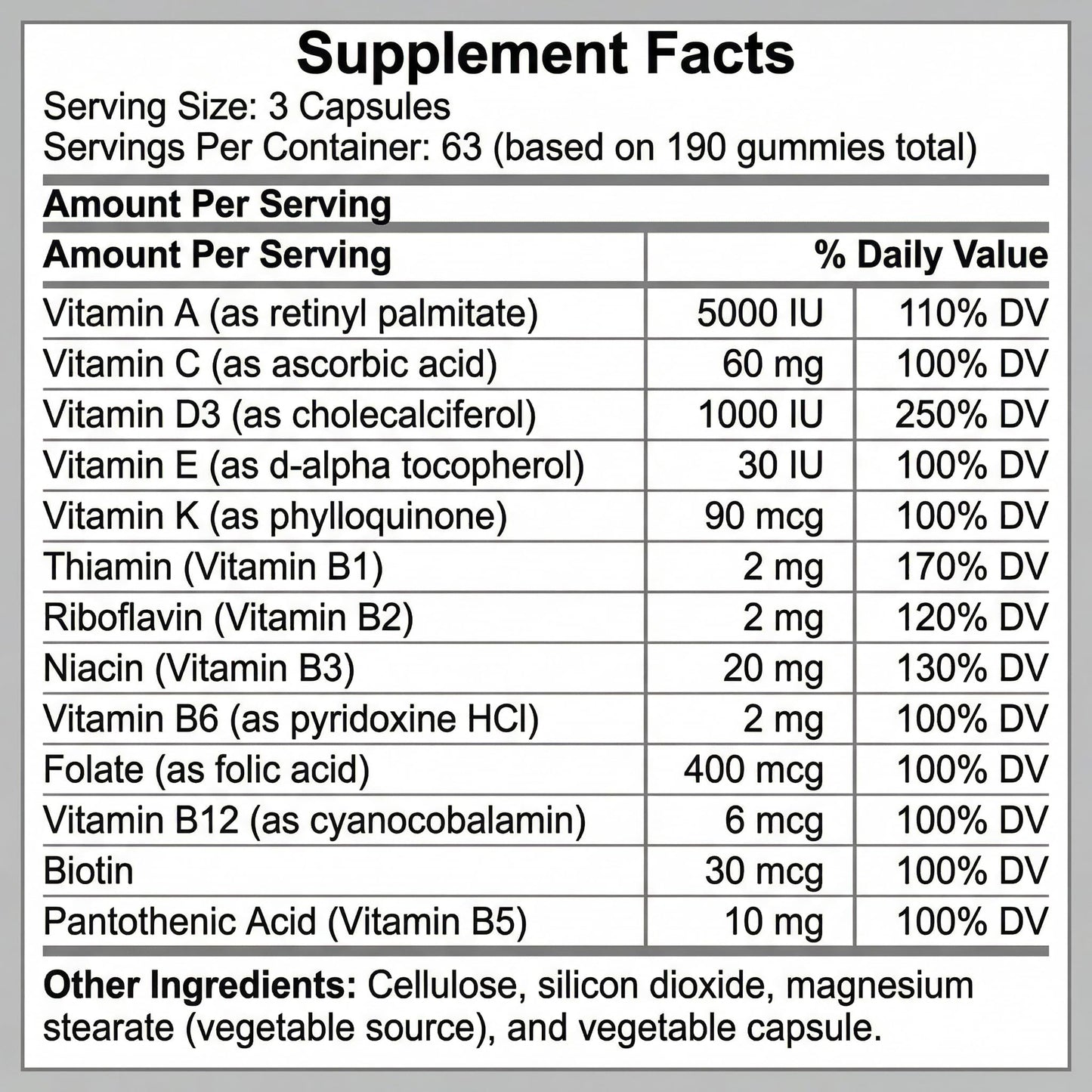 Generic Kids Multivitamin Gummies, 190 Gummies