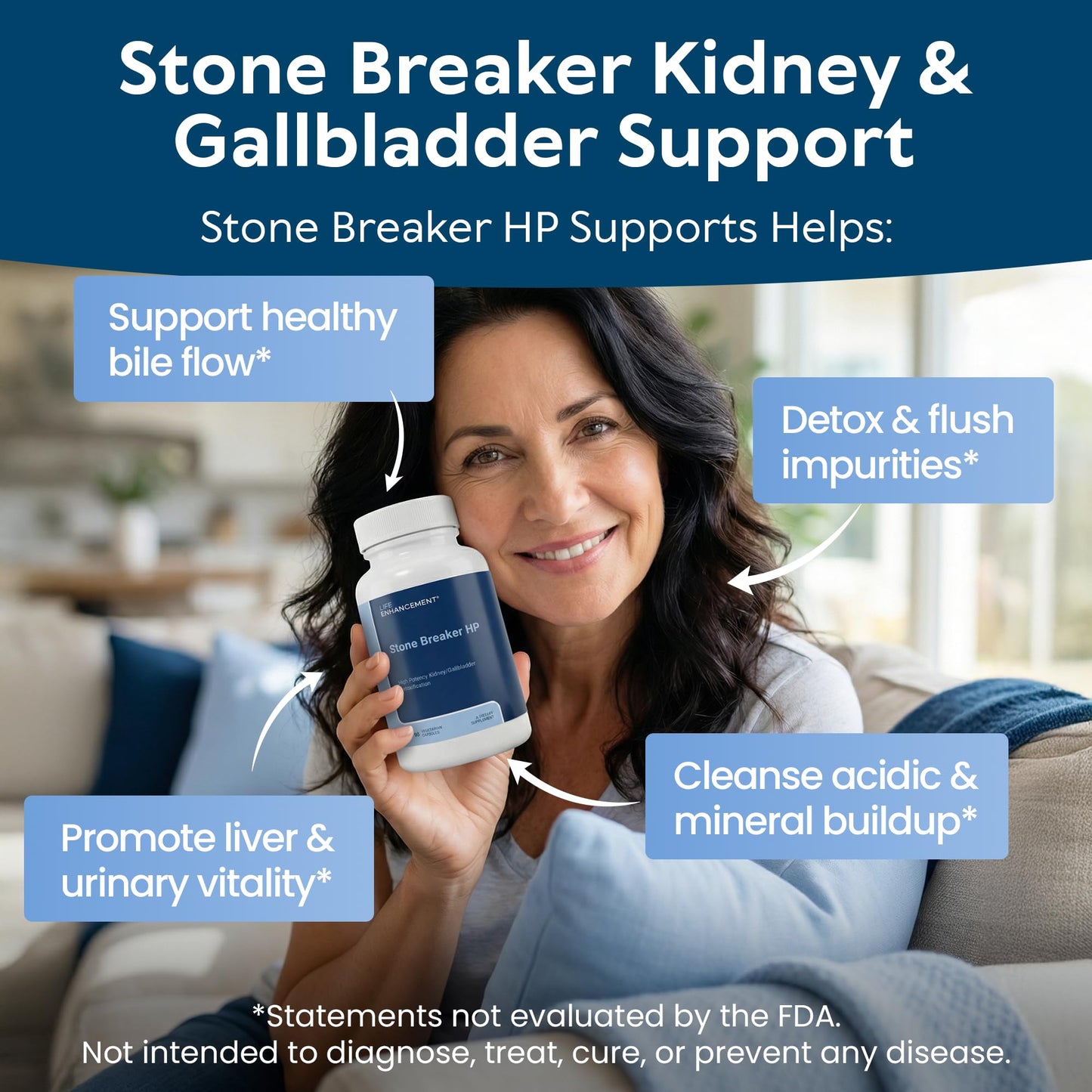 Life Enhancement Stone Breaker HP Kidney & Gallbladder Support Supplement Capsule 1 Count