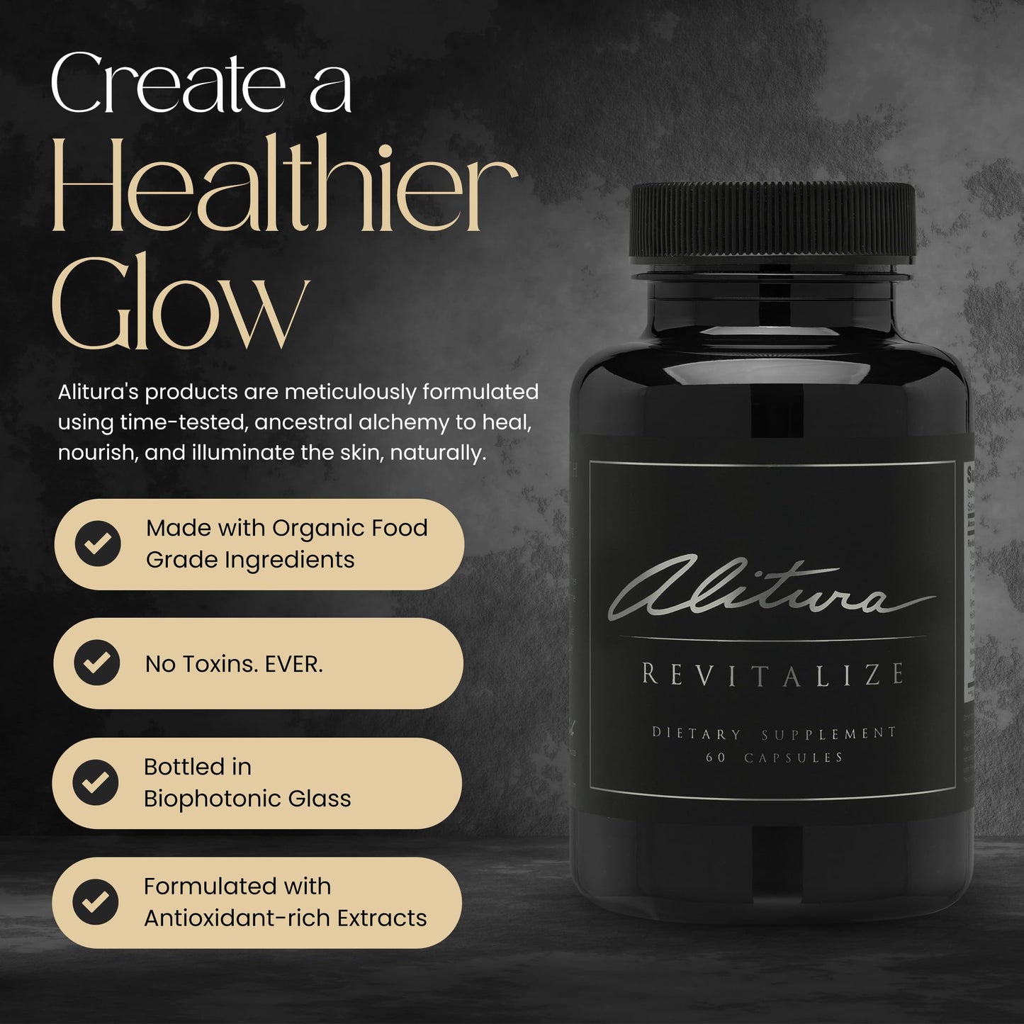 Alitura Revitalize Ashwagandha and Turmeric Supplement Capsules 60