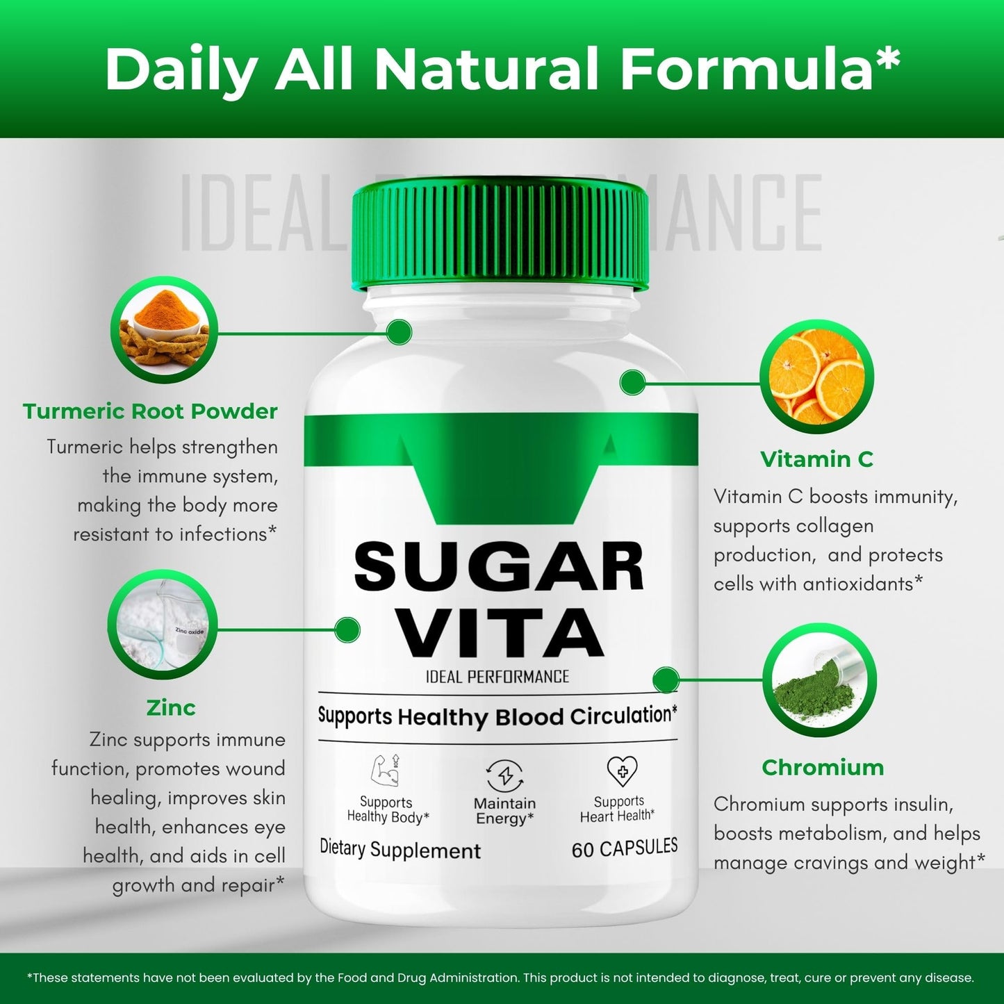 IDEAL PERFORMANCE Sugar Vita Capsules 300 Count