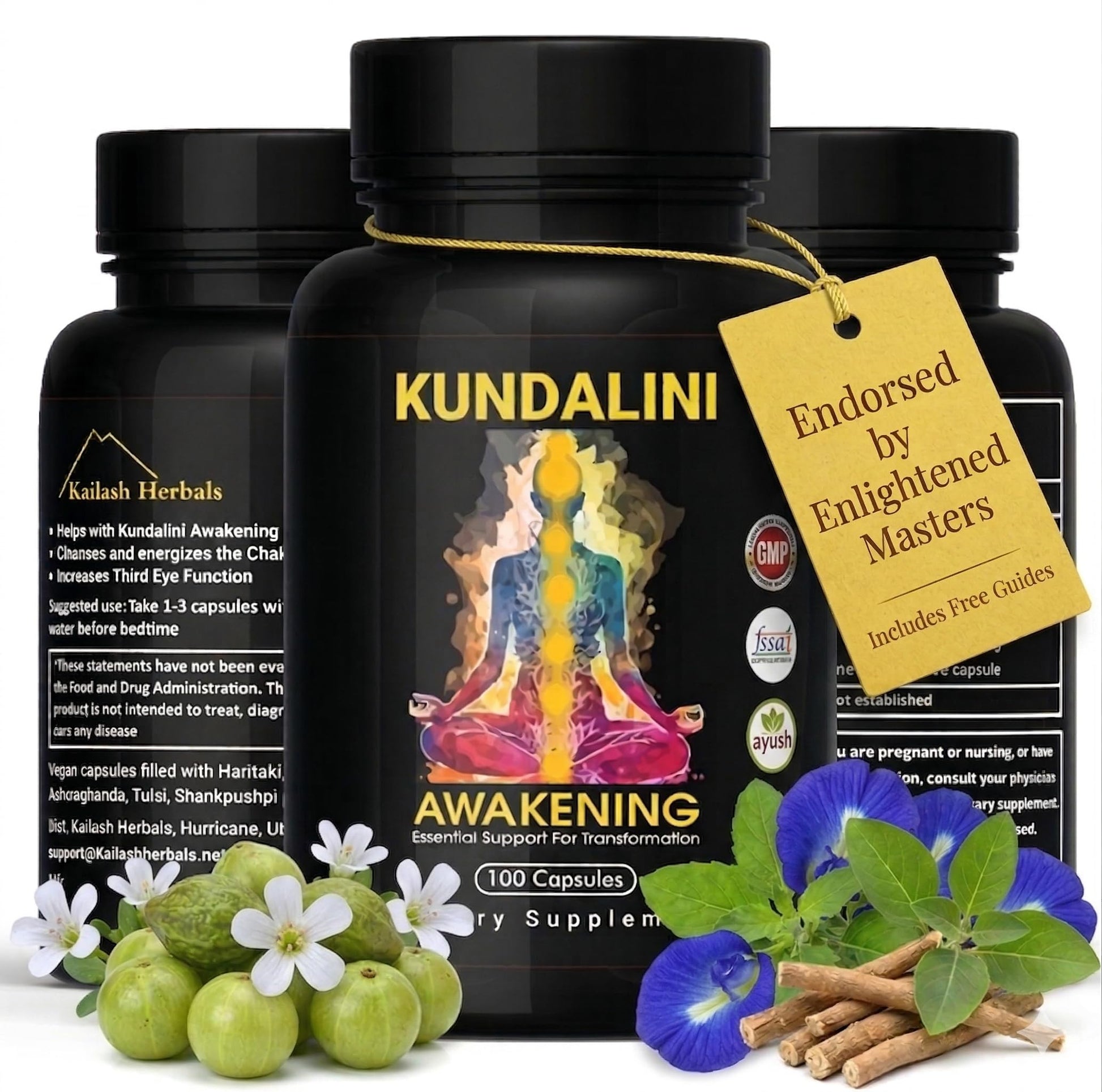 Kailash Herbals Kundalini Awakening Herbal Supplement – Ayurvedic Herbal Blend 100 Capsules