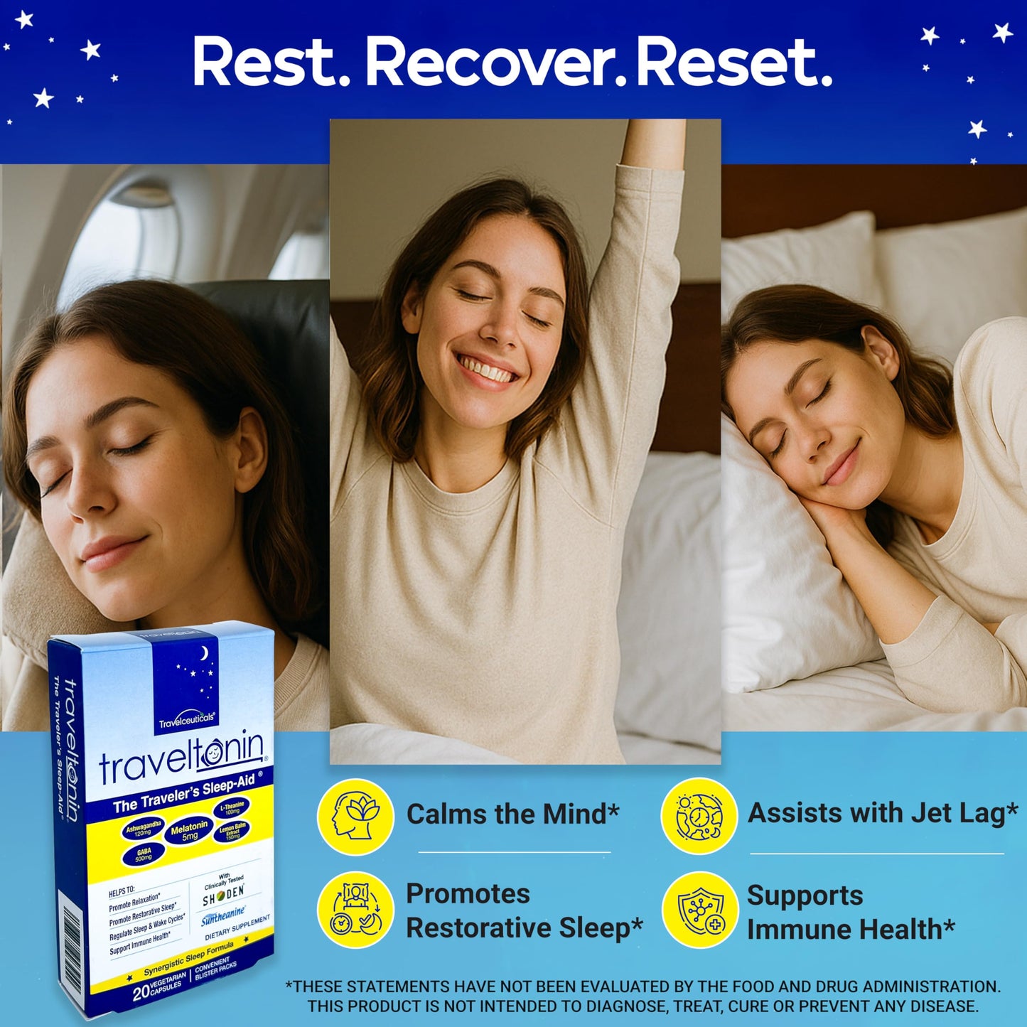 Traveltonin Traveler's Sleep Aid Capsule 20 Capsules