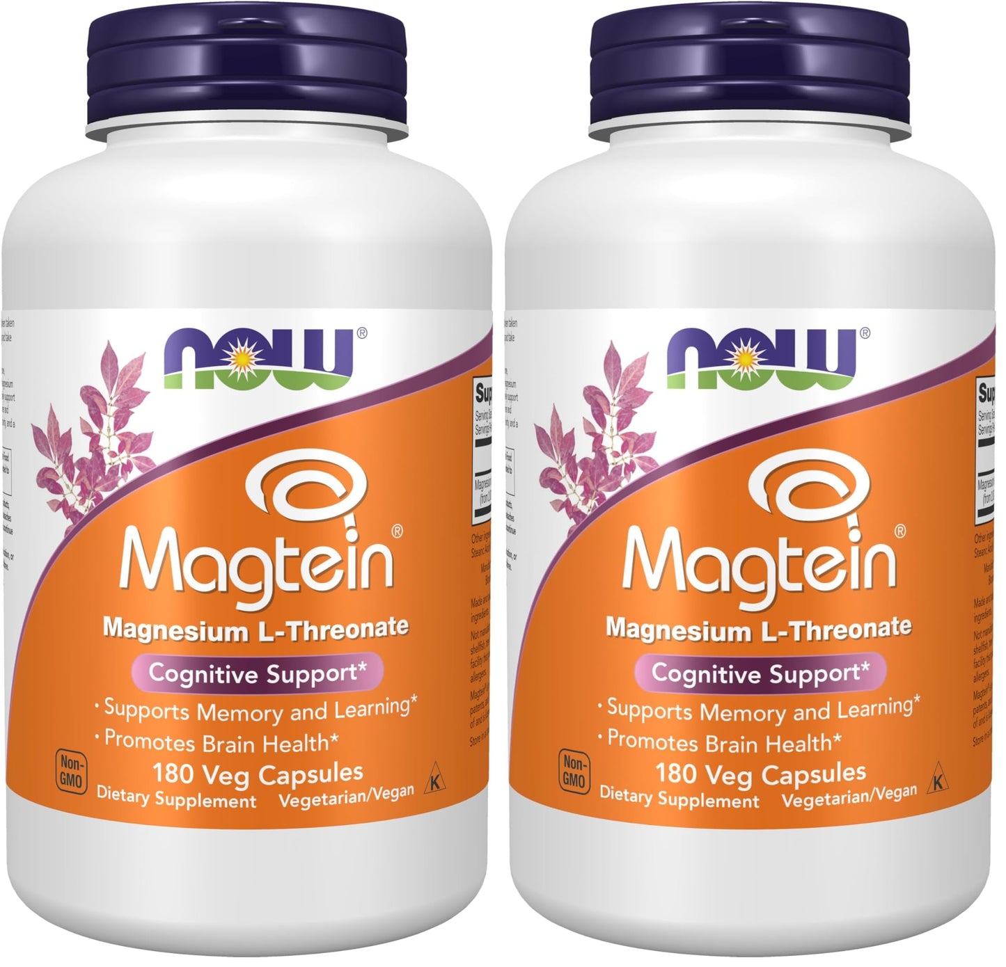 NOW Foods Magtein Magnesium L-Threonate Cognitive Support, 360 Veg Capsules