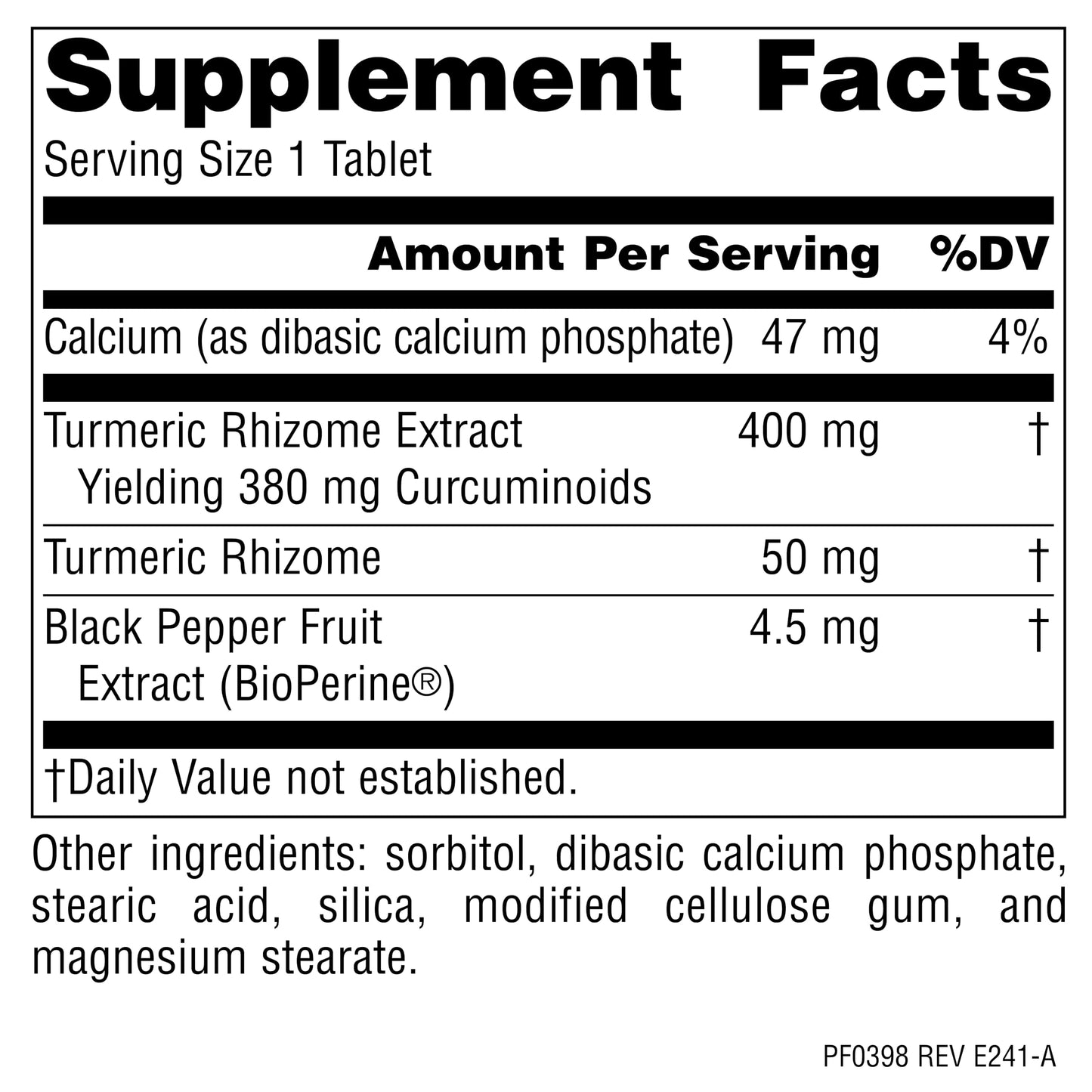 Planetary Herbals Full Spectrum Turmeric Extract Tablets, 450 mg, 60 Count