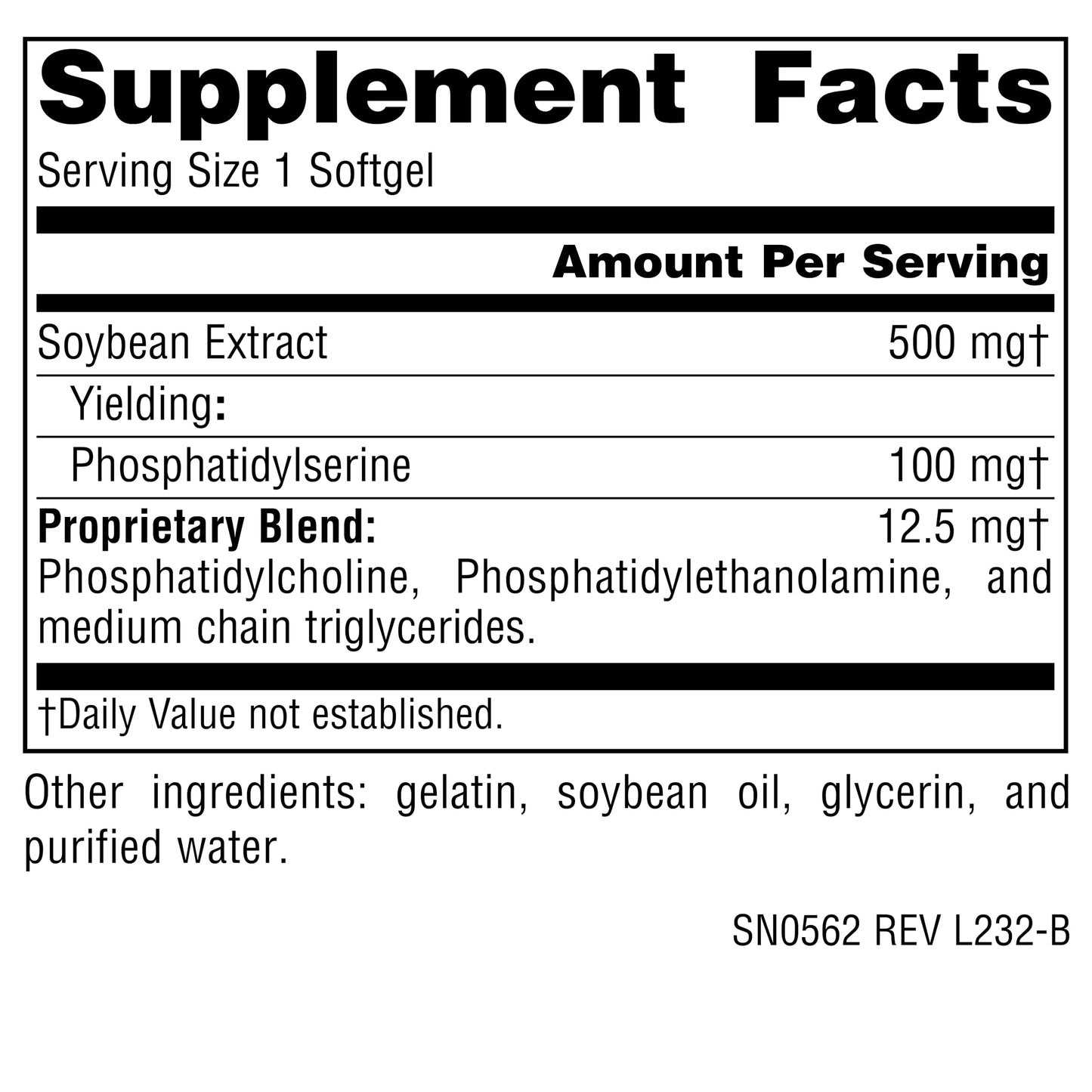 Source Naturals Phosphatidyl Serine Complex Softgels, 500 mg, 60 Softgels