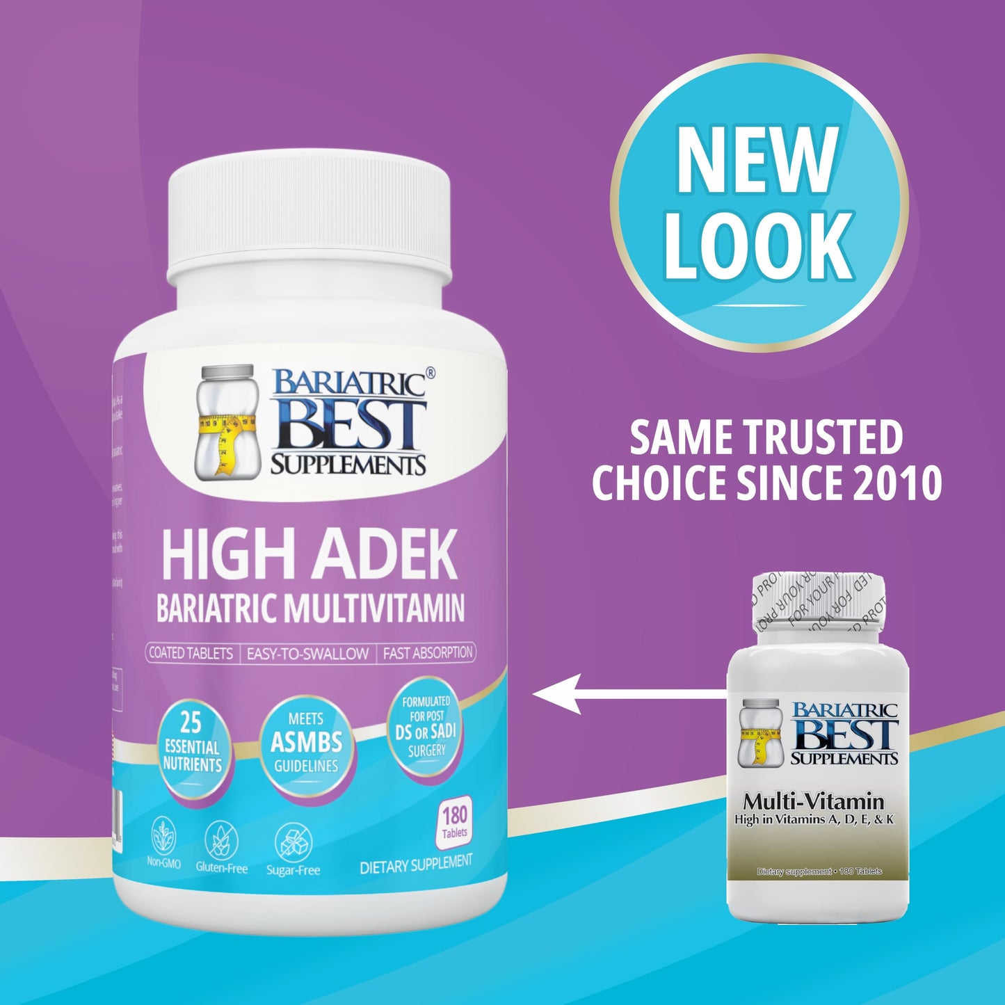 Bariatric Best Supplements High ADEK Bariatric Multivitamin Tablet 180 Tablets