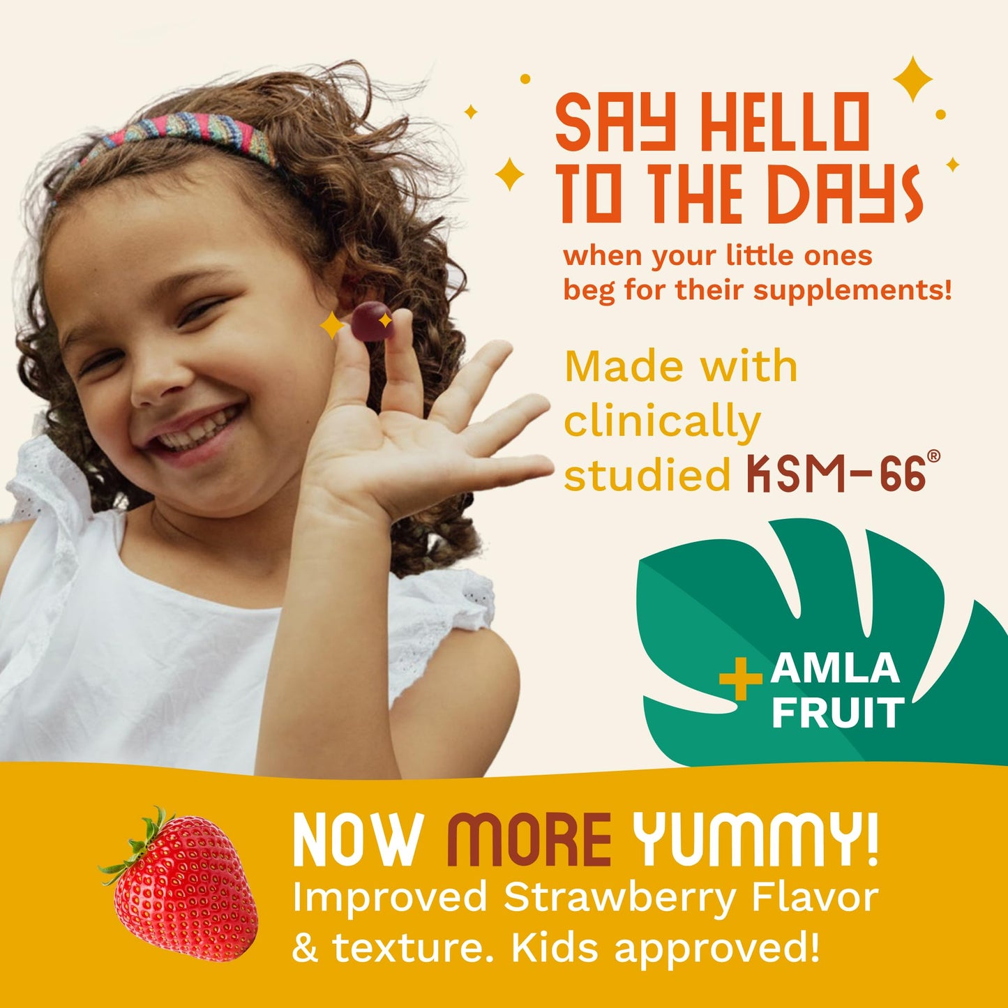 TRIBE ORGANICS Ashwagandha KSM-66 Gummies for Kids & Teens, 60 Count