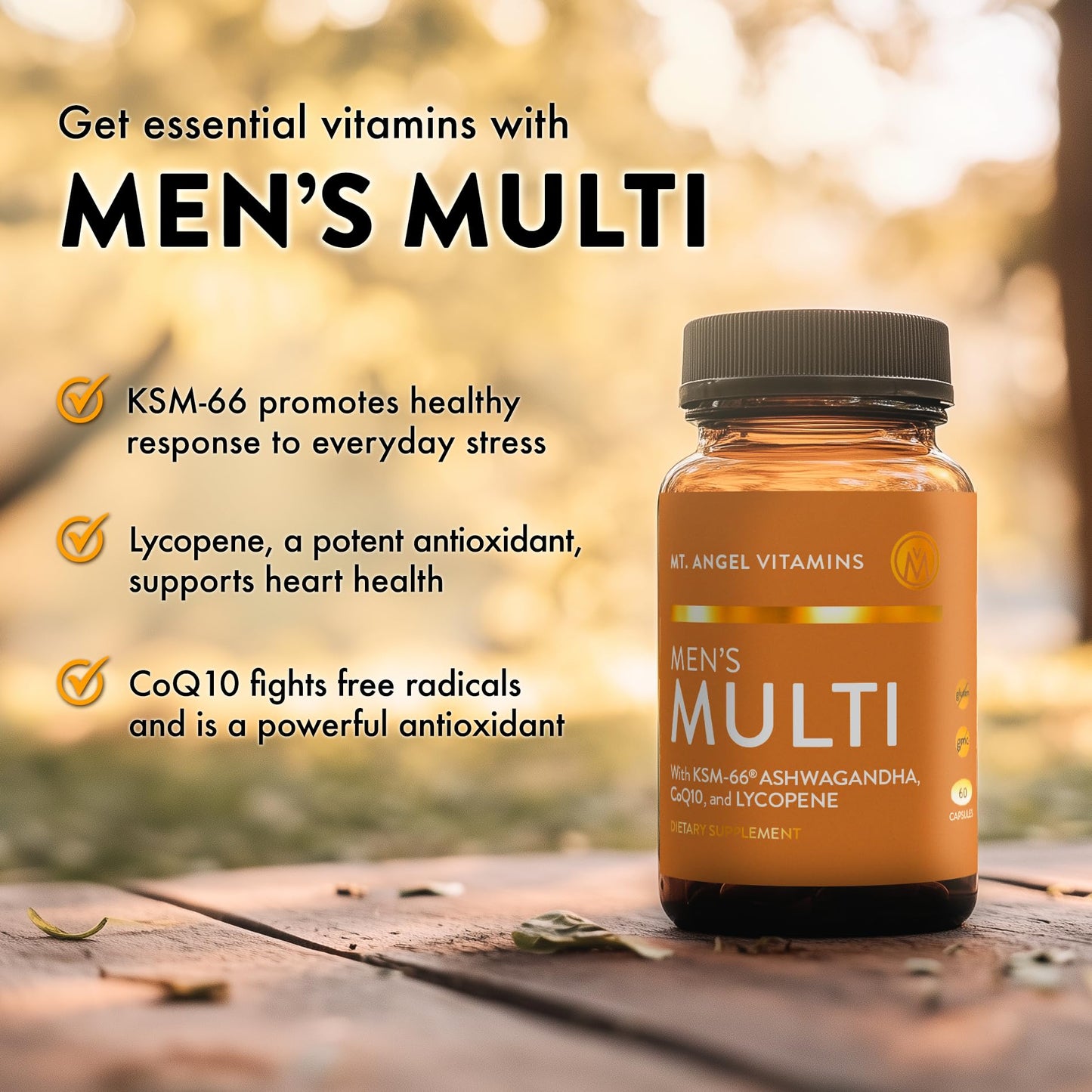 Mt. Angel Vitamins Men's Multivitamin Capsules 60 Count