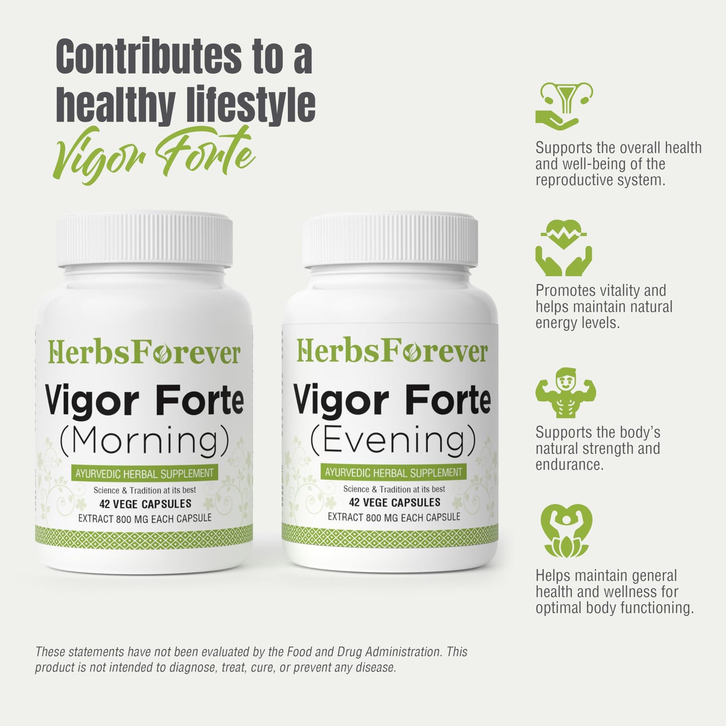 Herbsforever Vigor Health Forte Combo Capsules 84 Count