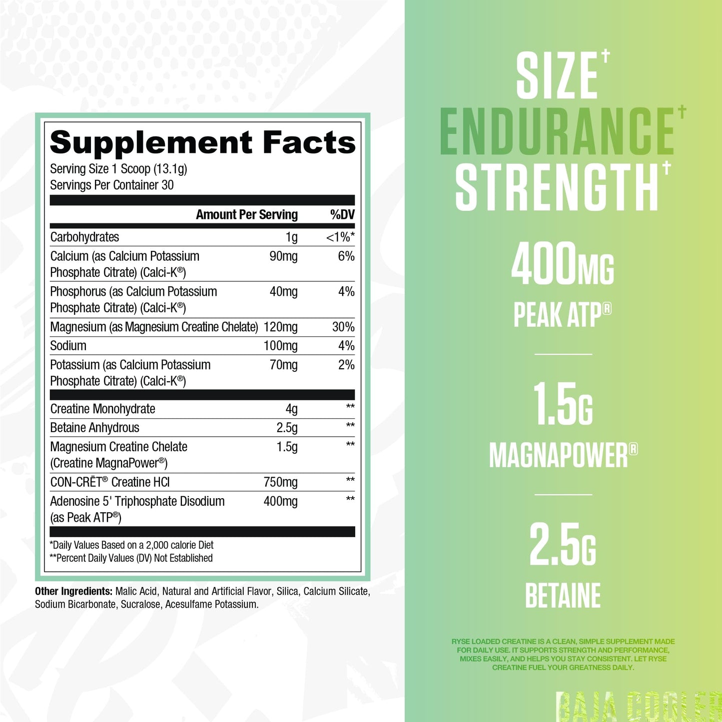 RYSE Up Supplements Loaded Creatine Powder 11.32 Ounce