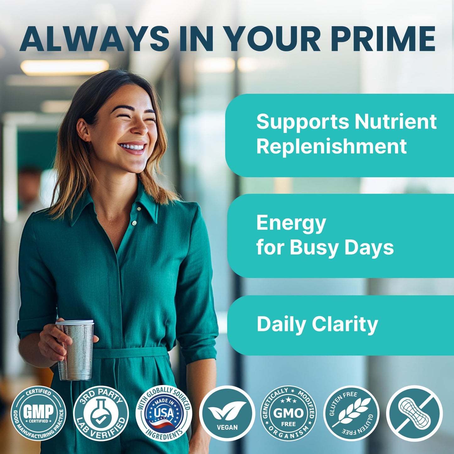 PrimeMD 4-in-1 Calcium Supplements for Women & Men Capsules 120 Count