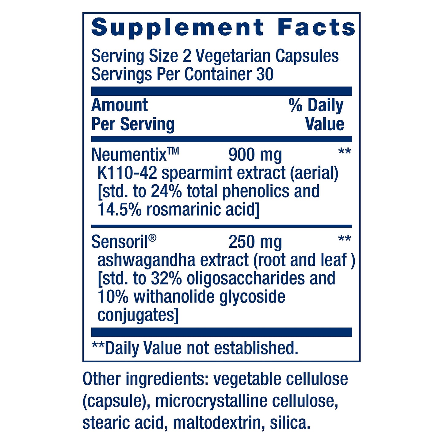 Life Extension Ashwagandha Plus Calm and Focus Capsules, 60 Count