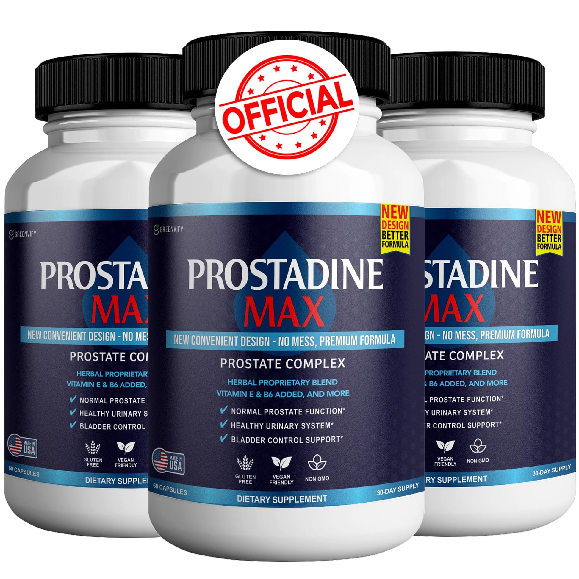 GREENVIFY Prostadine Max Prostate Supplements for Men 180 Capsules