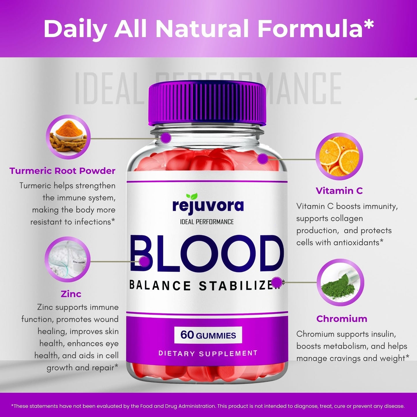Ideal Performance Rejuvora Advanced Blood Formula Gummy 120-count