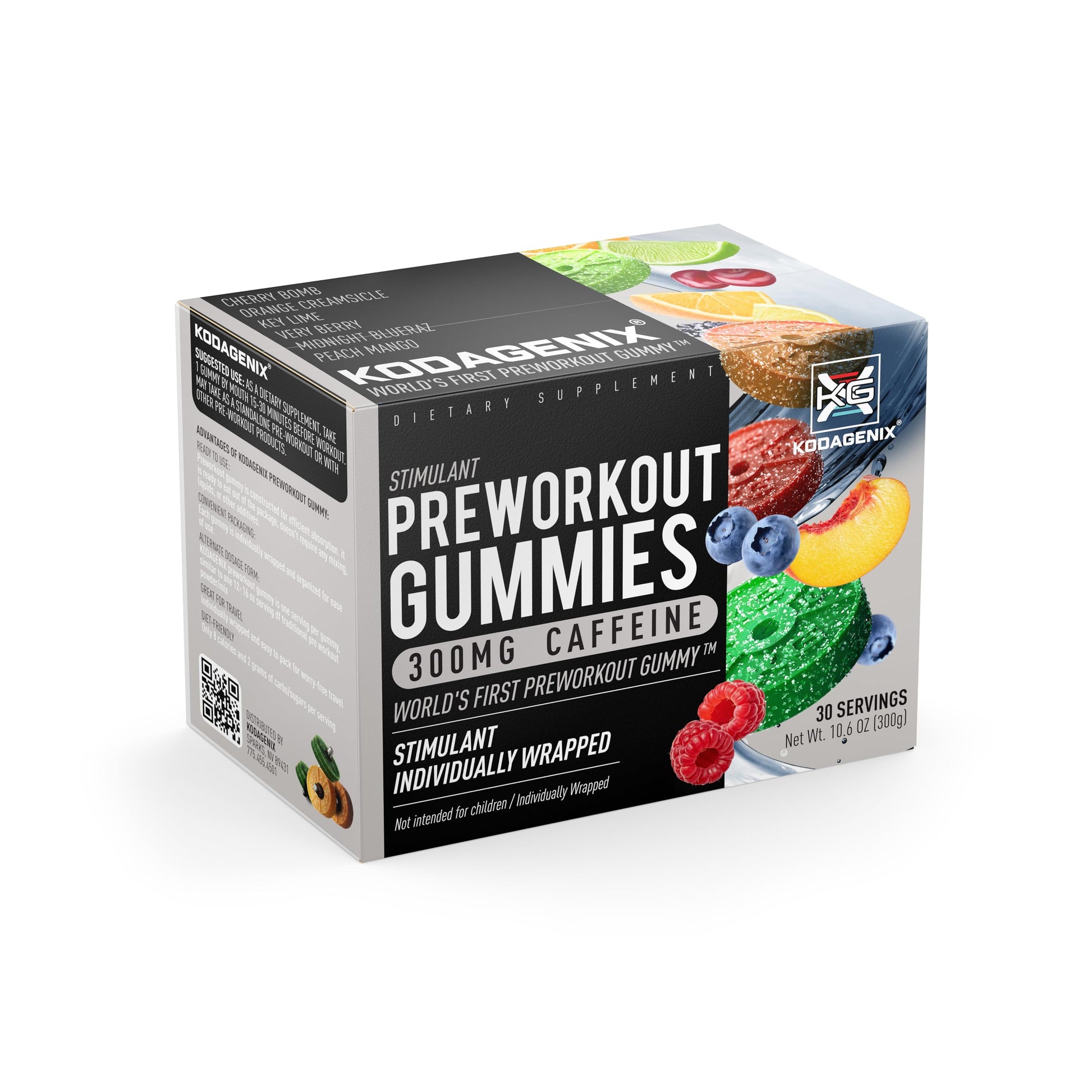 Kodagenix Pre Workout Gummies Chewable Gummy, 30 Servings