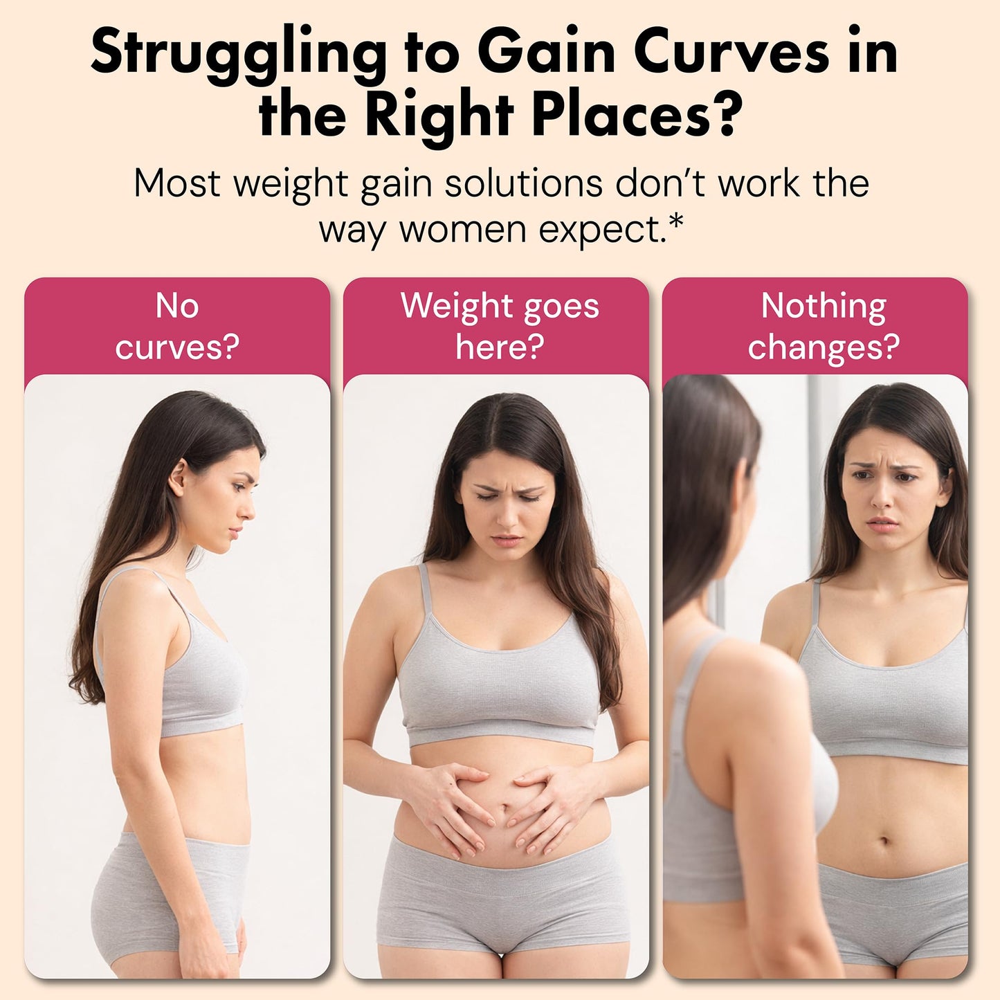 Jadee BBL Gummies for Women's Curves - Weight Gainer for Women with Aguaje, Pueraria Mirifica & Fenugreek | Butt Growth & Hips Enhancement Gummies for Bigger Butt, Curves & Feminine Weight Gain, 60 Gummies
