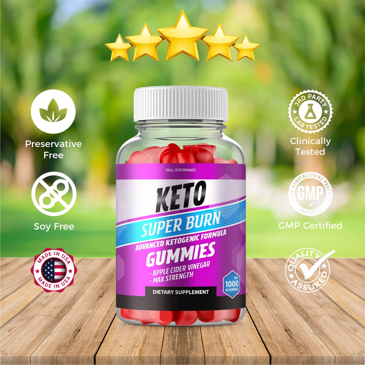 IDEAL PERFORMANCE Ketos Super Burns Gummies 120 Gummies