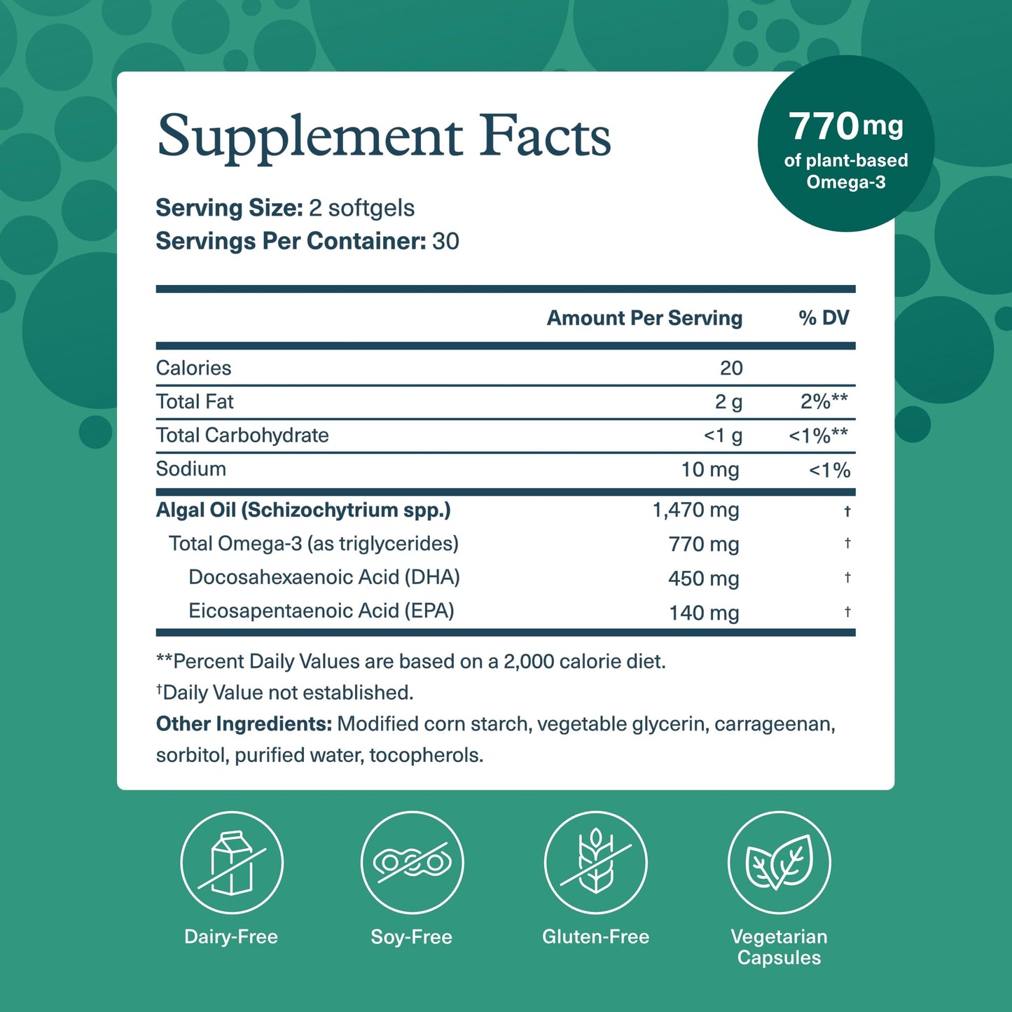 Youtheory Ocean-Friendly Omega Vegan Algae Omega-3 Softgels 120