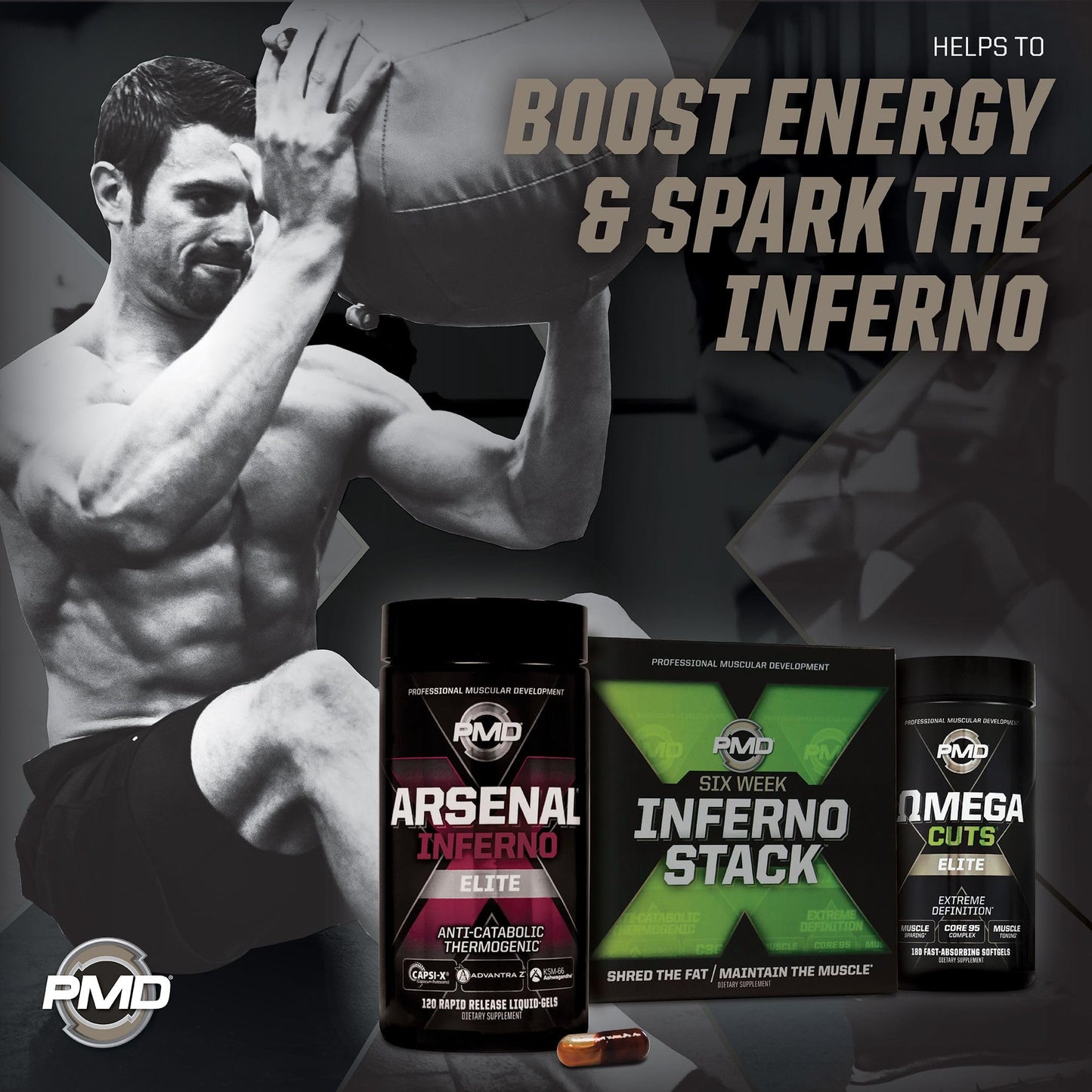 PMD Sports Six Week Inferno Stack Softgel 180 Count