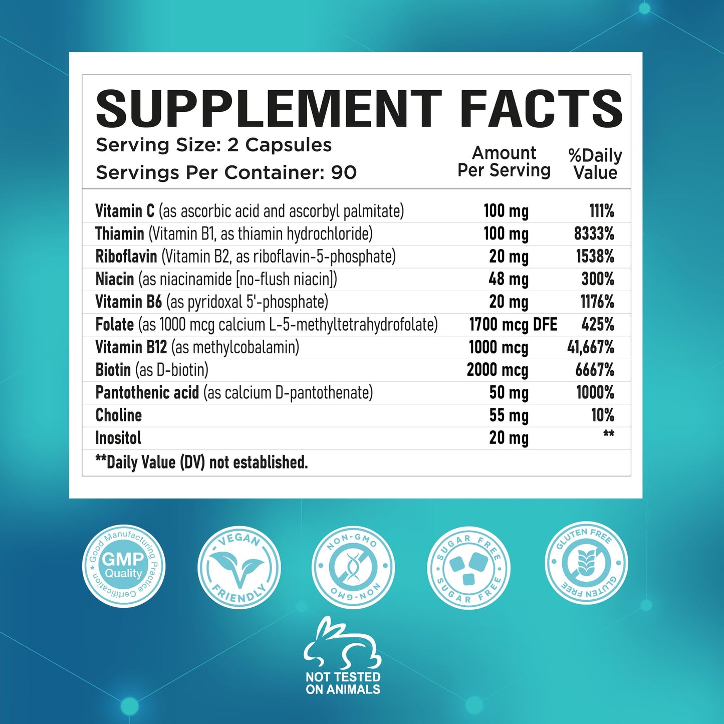 NutraPep Methylated B-Complex Vitamins Capsules 360 Count