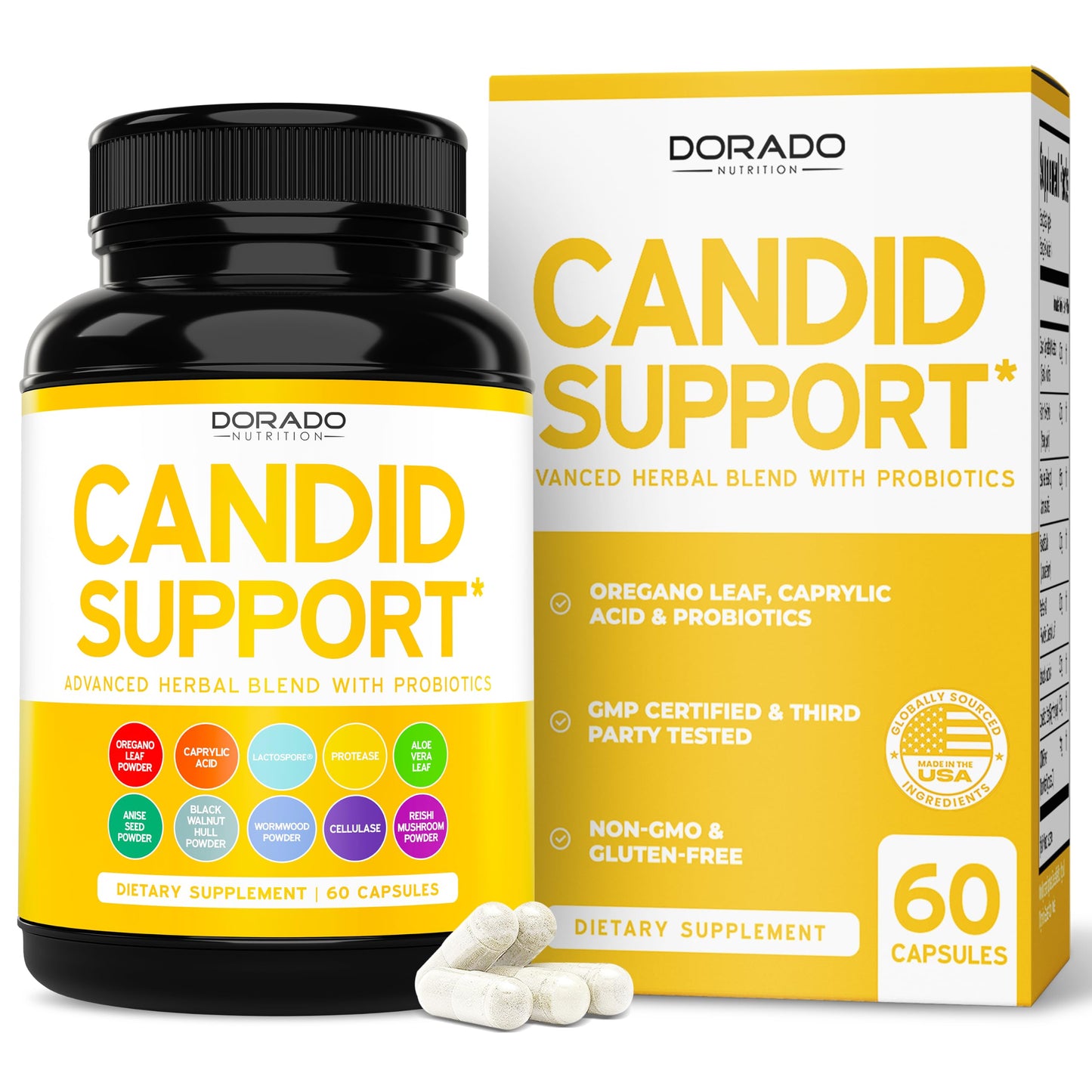 DORADO NUTRITION Candid Support Detox Capsules 60 Count