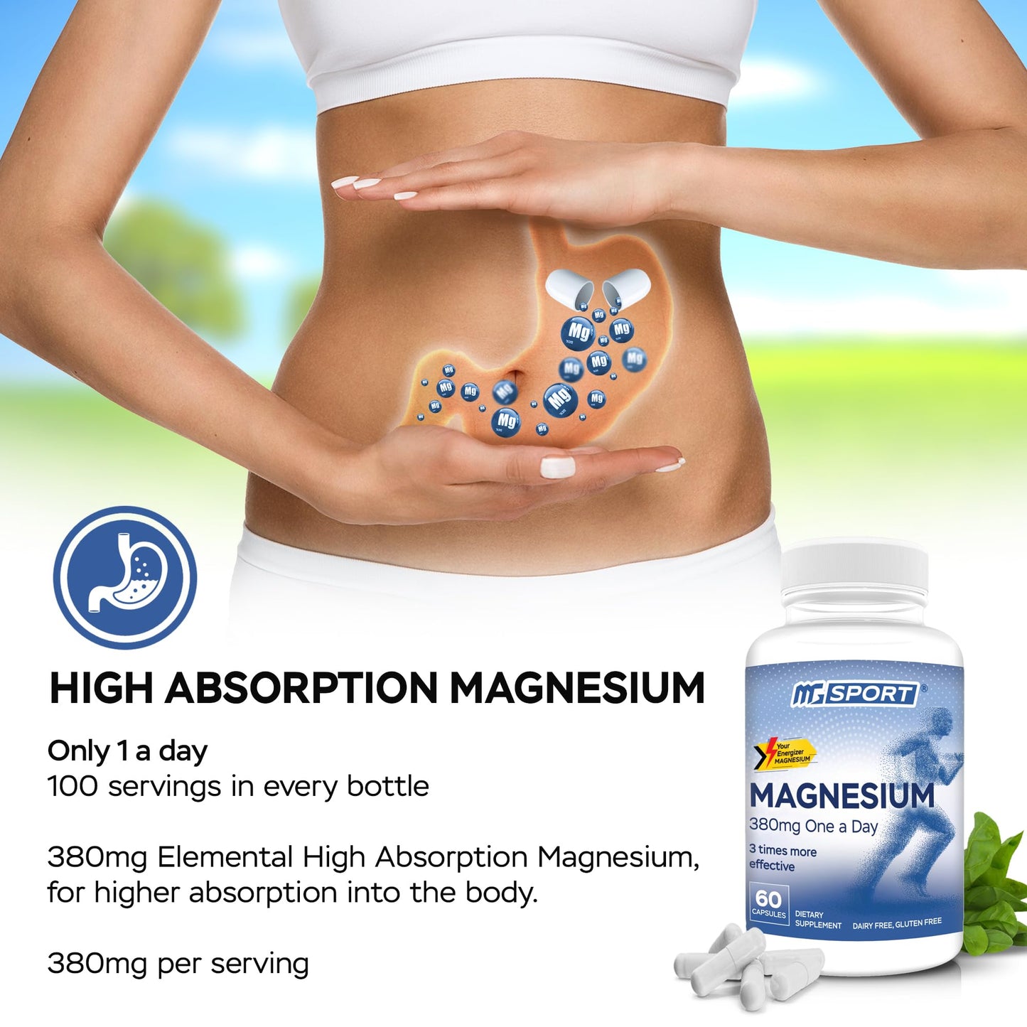 ZMG High Absorption Zinc and Magnesium Capsules 2-Pack
