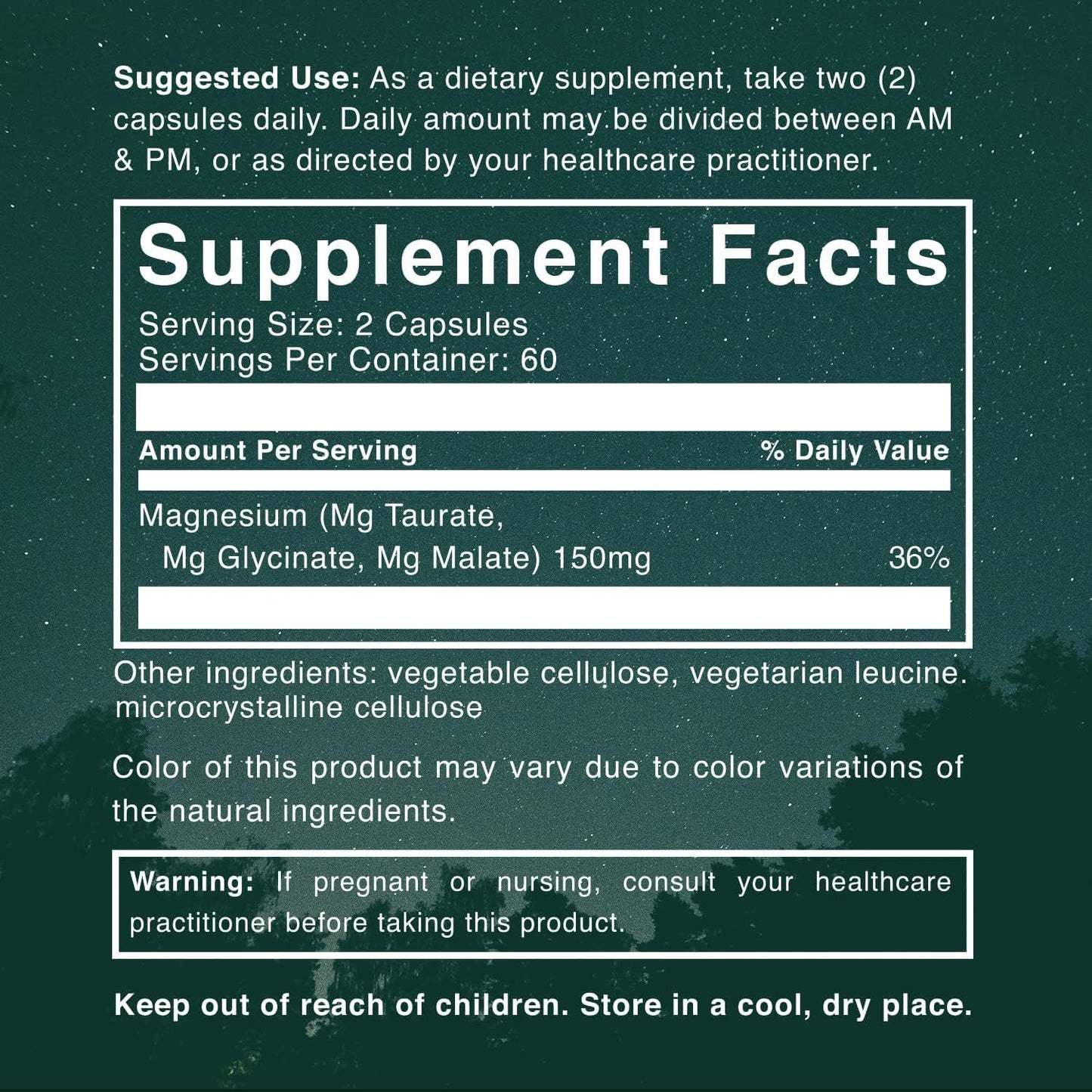 Natural Rhythm Triple Calm Magnesium 150 mg Capsule 240 Count