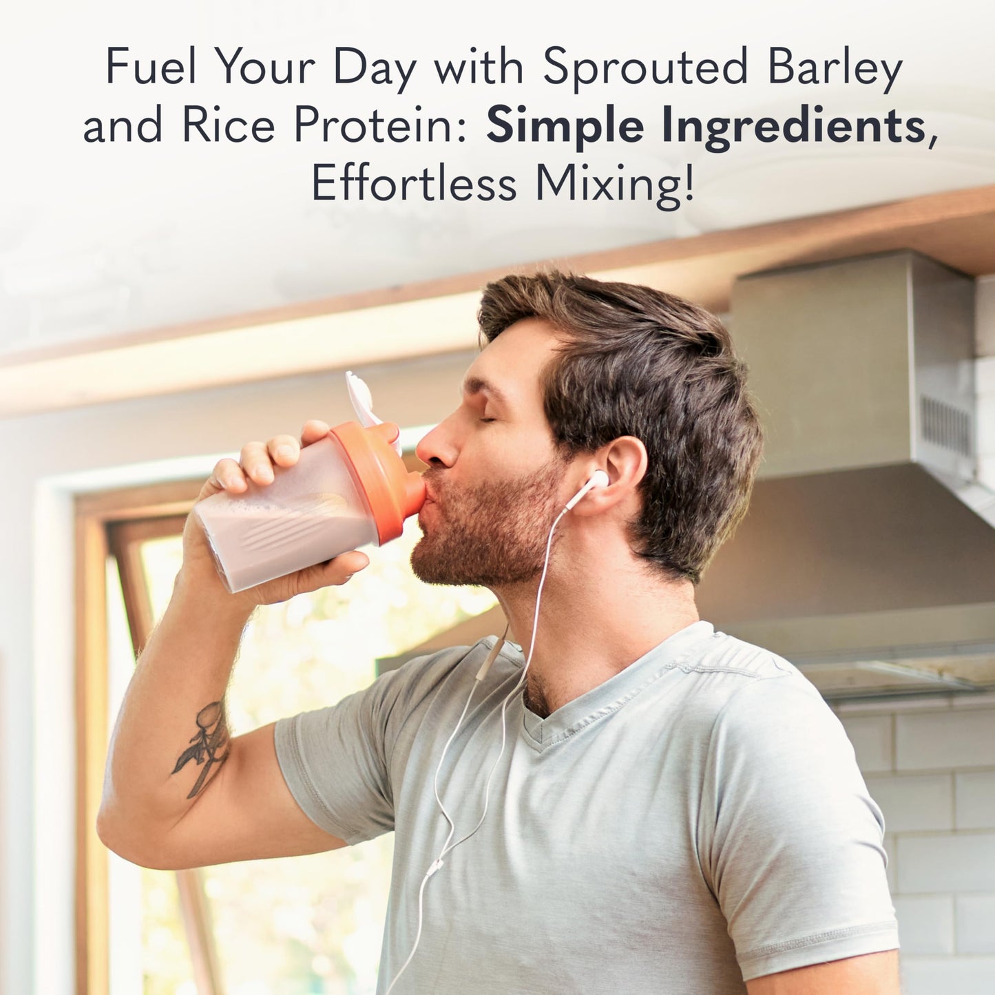 Garden of Life Sprouted Barley Protein Powder Vanilla Caramel, 18.48 oz