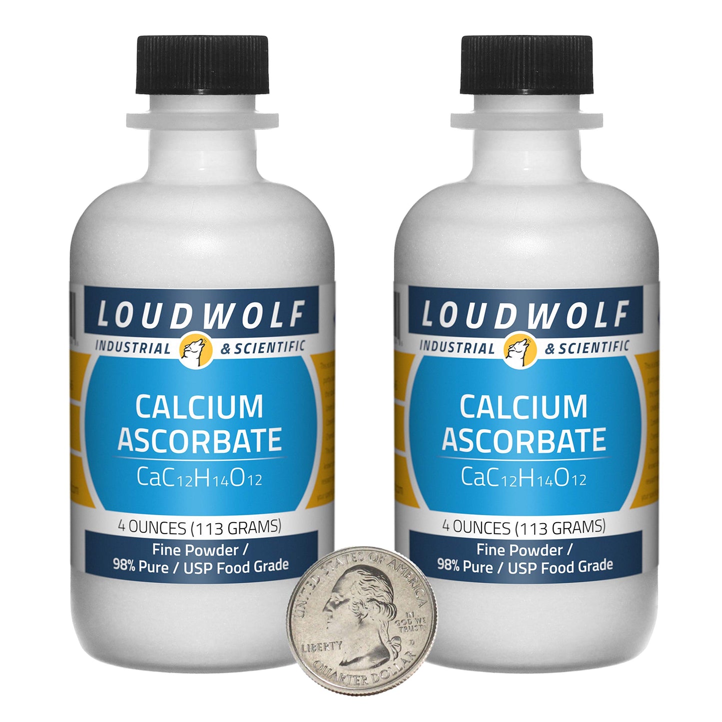Loudwolf Calcium Ascorbate Powder, 8 oz, 2 Bottles