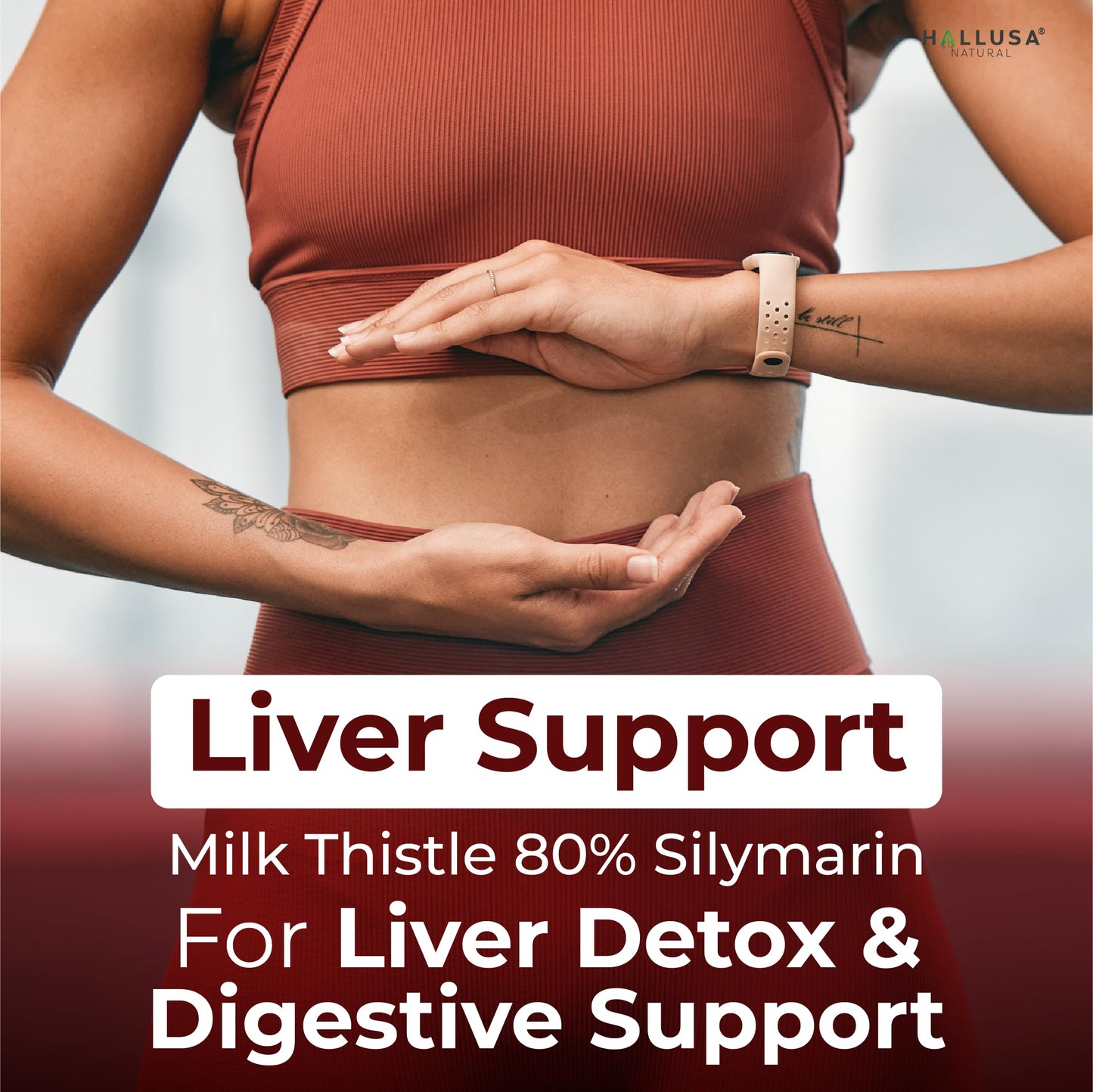 Hallusa Natural Halliver Liver Supplement with Milk Thistle, 60 Tablets