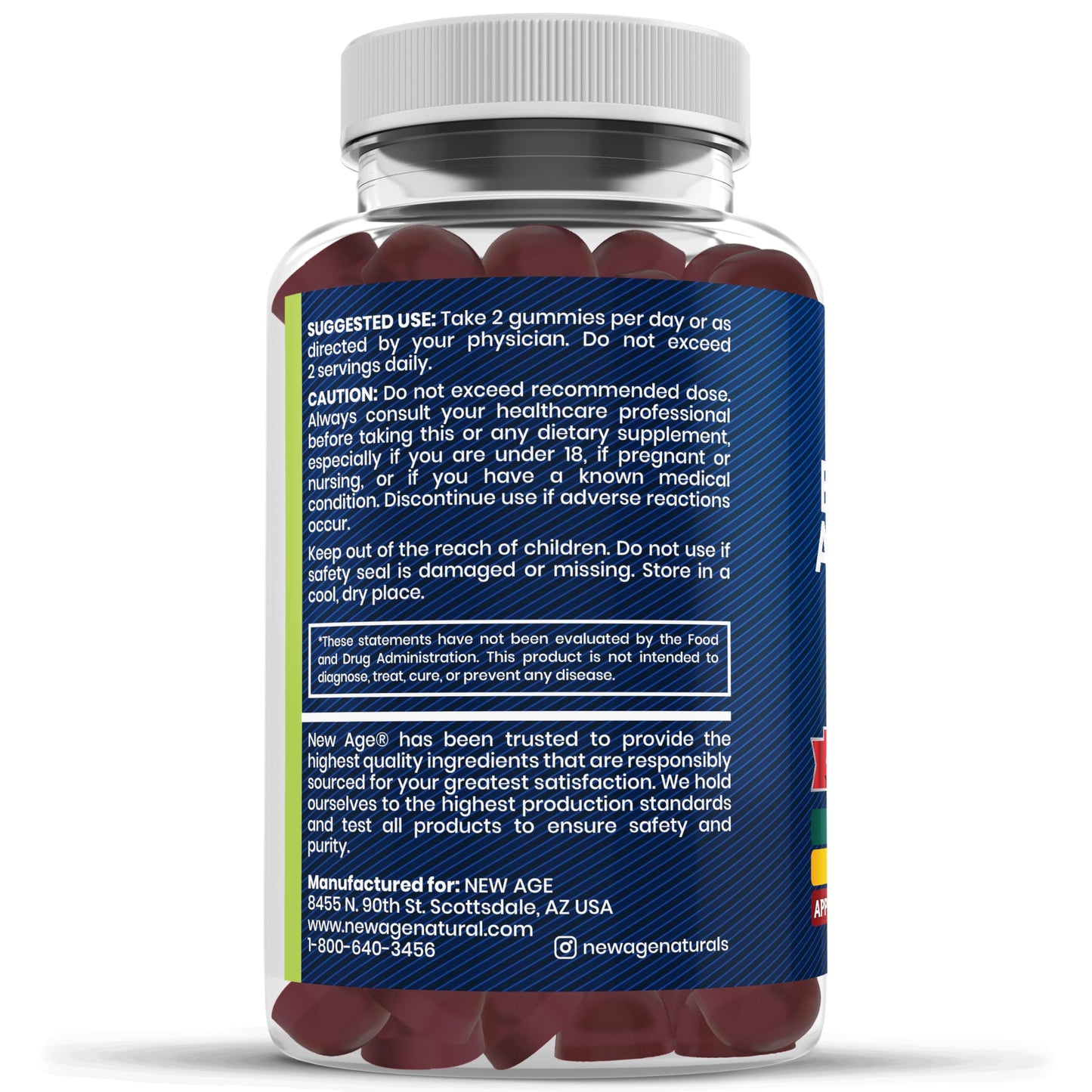 NEW AGE Sea Moss Gummies, 180 Gummies