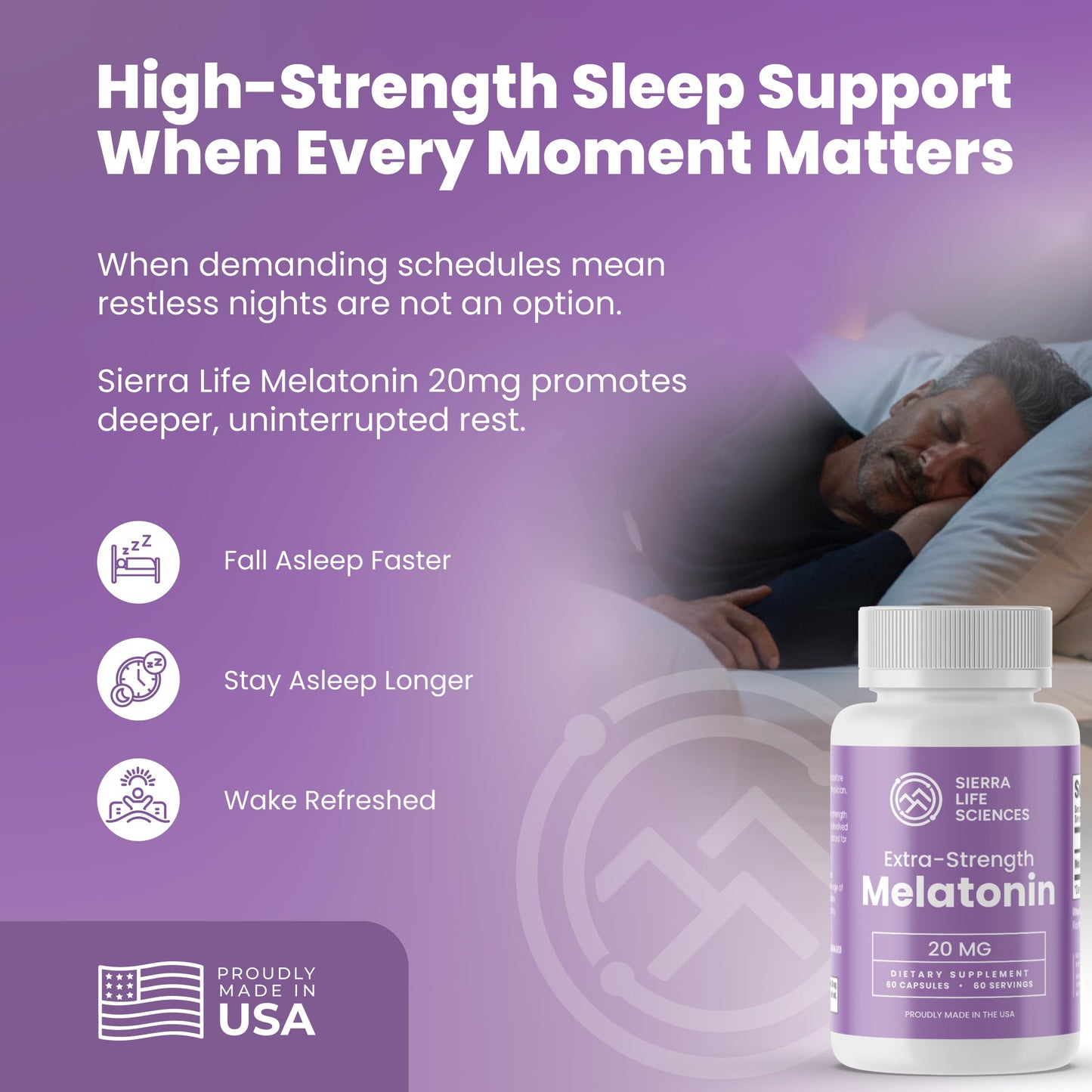 SIERRA LIFE SCIENCES Melatonin 20 mg Capsule 120 Count